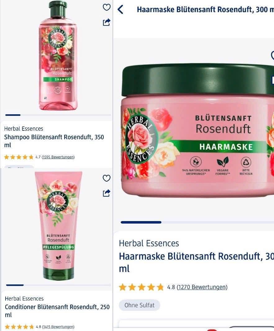 Dầu gội Herbel Essences 350ml (Hương hoa hồng)