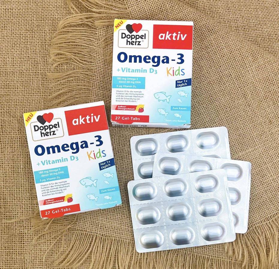 Viên nhai Doppelherz Omega 3 kid 27v