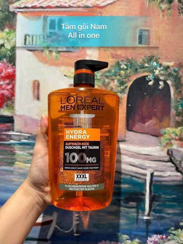 Sữa tắm gội nam L'Oréal Paris Men Expert Hydra Energy Aufwach-Kick Duschgel bản dung tích đại XXXL (1000ml) nội địa Đức.