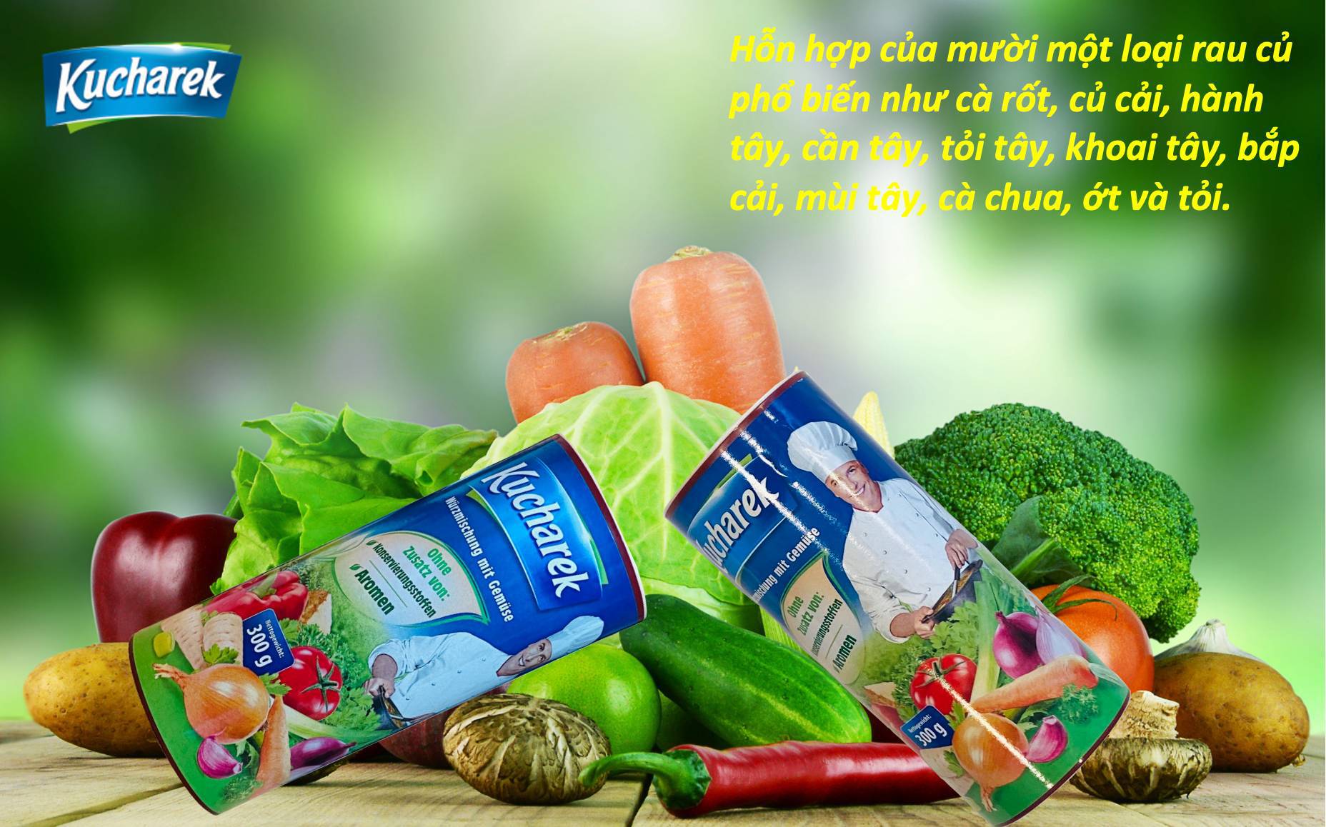 Hạt nêm rau củ Kucharek hộp 300g