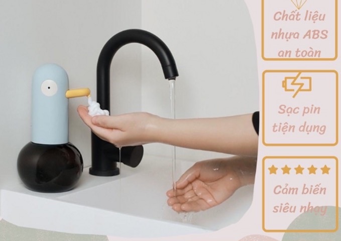 Máy tạo bọt rửa tay con vịt cảm ứng MUID
