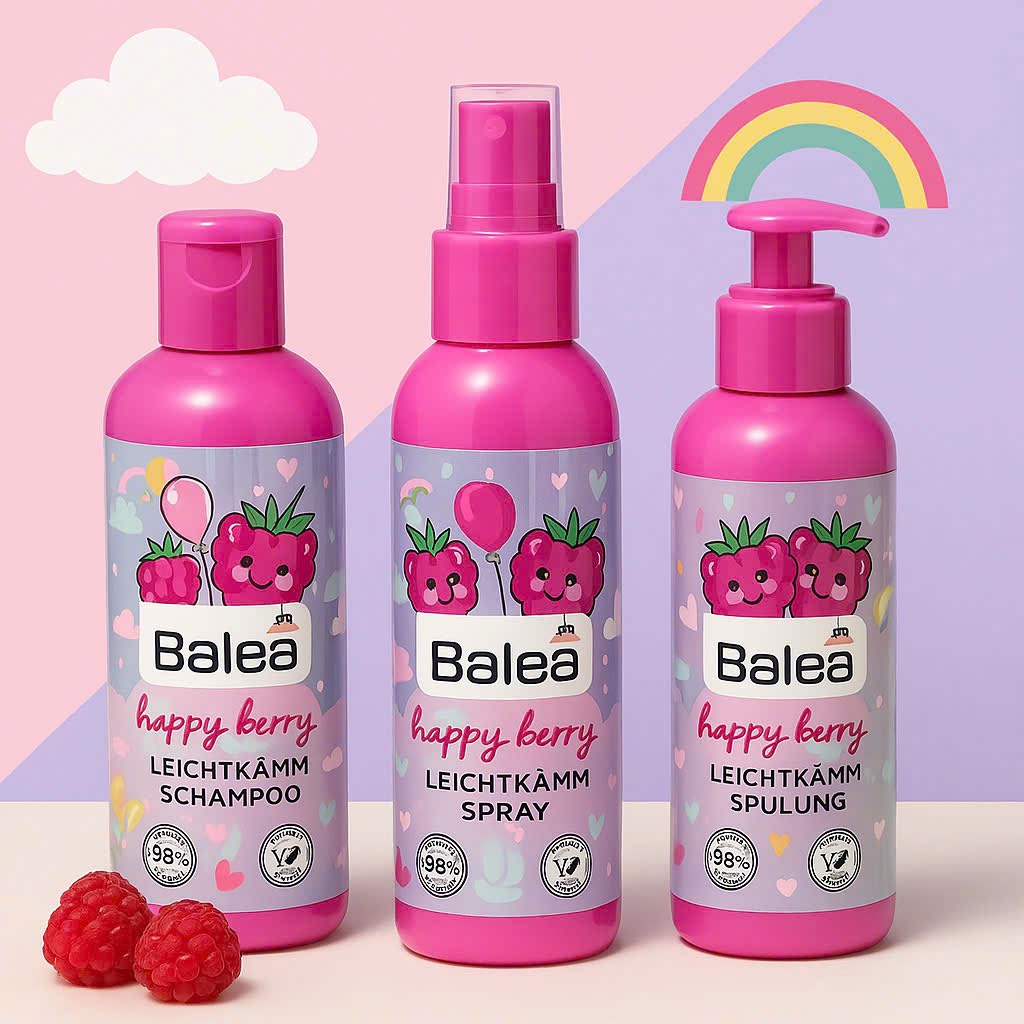 Dầu gội Balea Happy Berry cho bé trên 3T-250ml