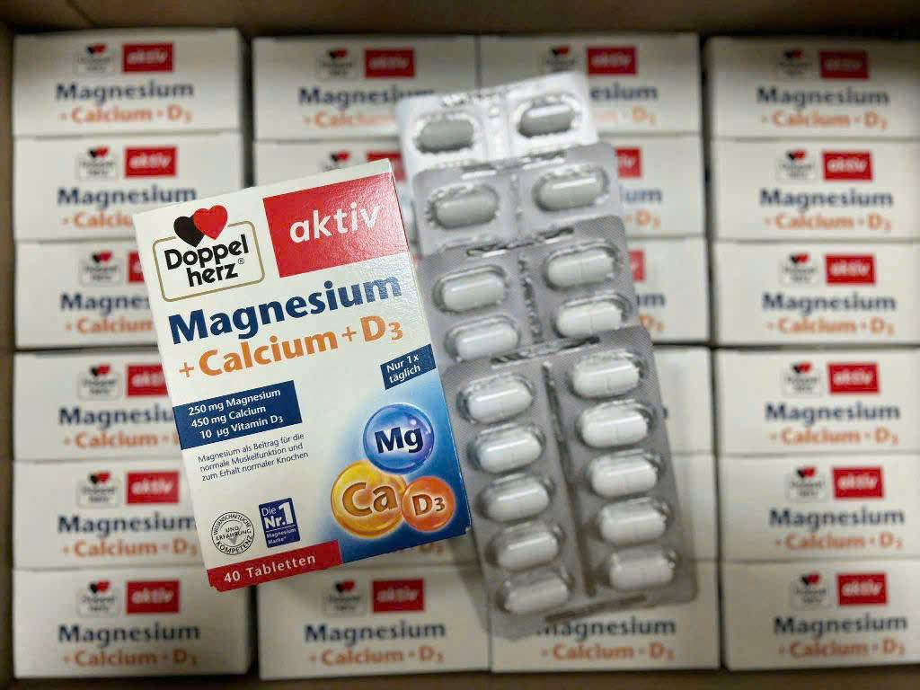 Viên uống bổ sung Canxi,Magie,D3 Doppelherz hộp 40viên