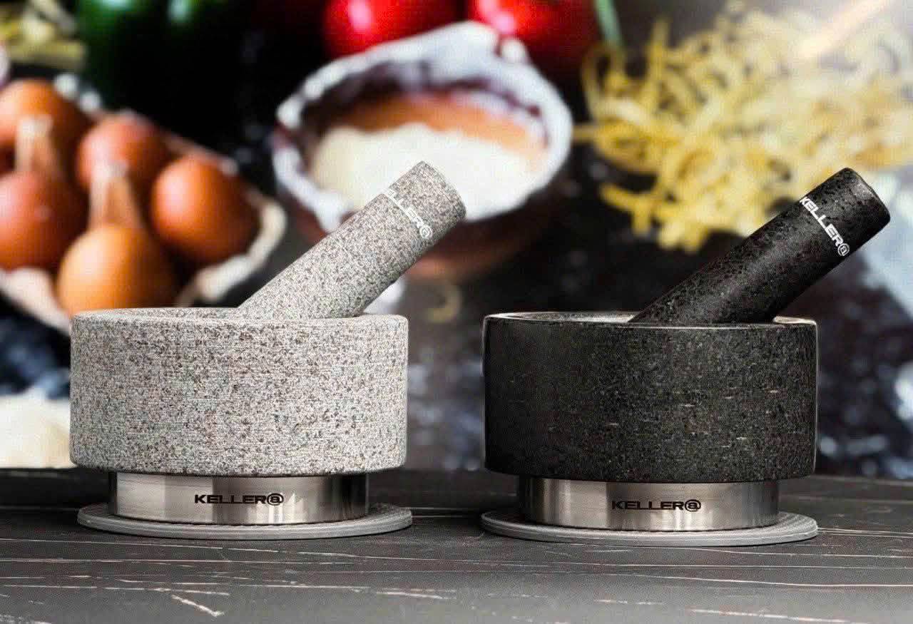 🇩🇪🇩🇪 Set Chày Cối đá Granite KELLER Đức màu Xám