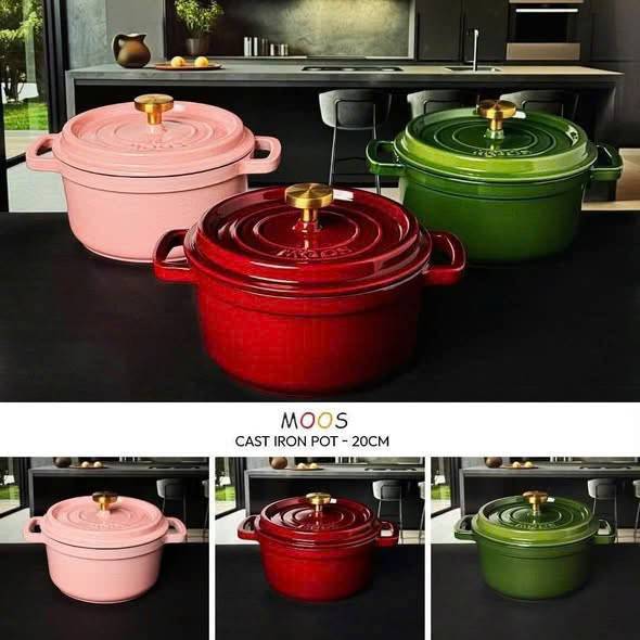🍳 NỒI GANG MOOS 20CM – PHIÊN BẢN LIMITED 2026 màu đỏ