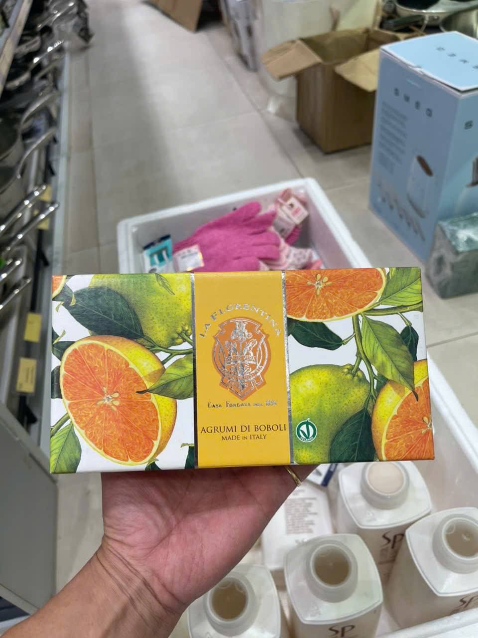 Hộp 3 bánh Xà bông  cao cấp La Florentina hương Agrumi di Boboli (Cam Quýt Vườn Boboli).(3×150g)