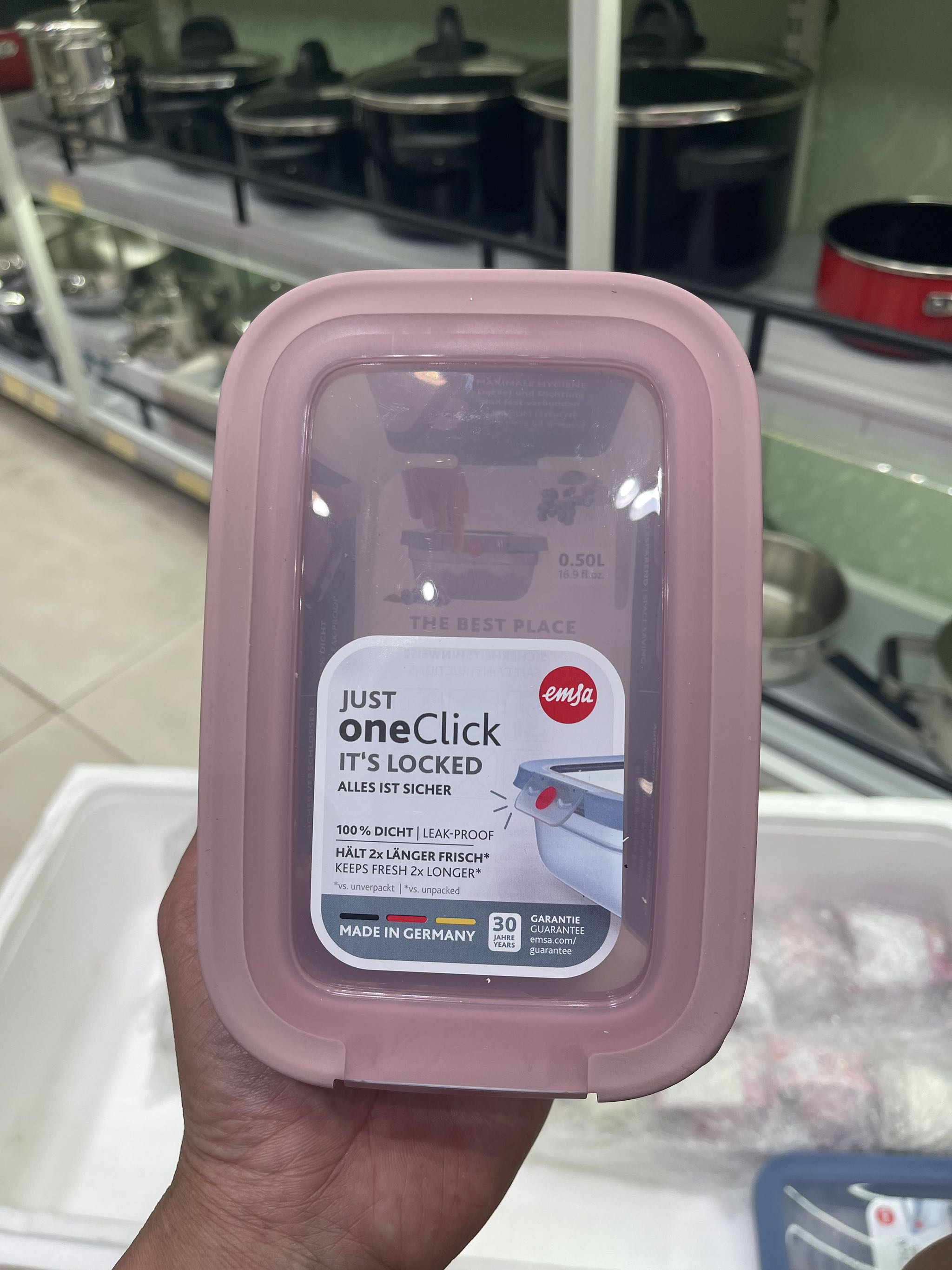 Hộp bảo quản thực phẩm Emsa 0,5l