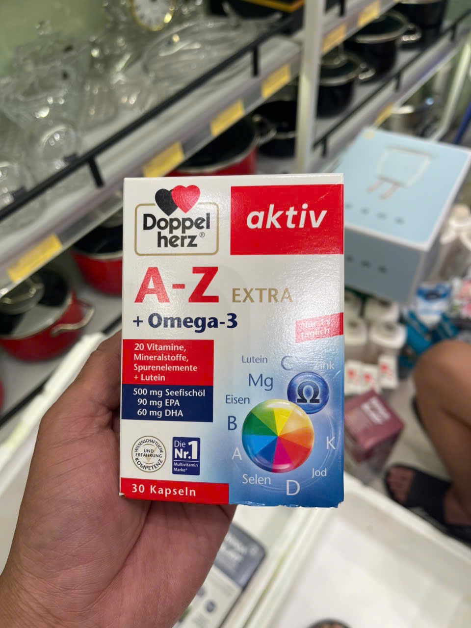 Viên uống Vitamin Doppel Herz A - Z + Omega -3 hộp 30 viên