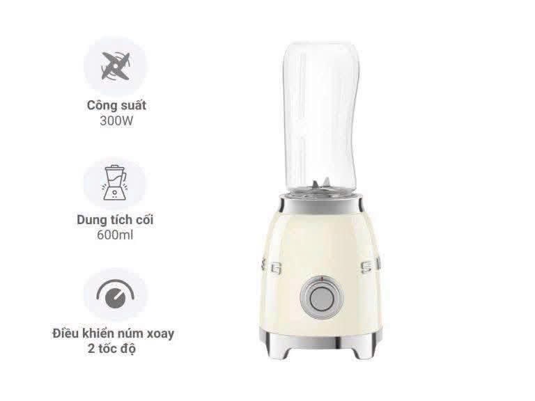 Máy xay sinh tố mini Smeg (kem)