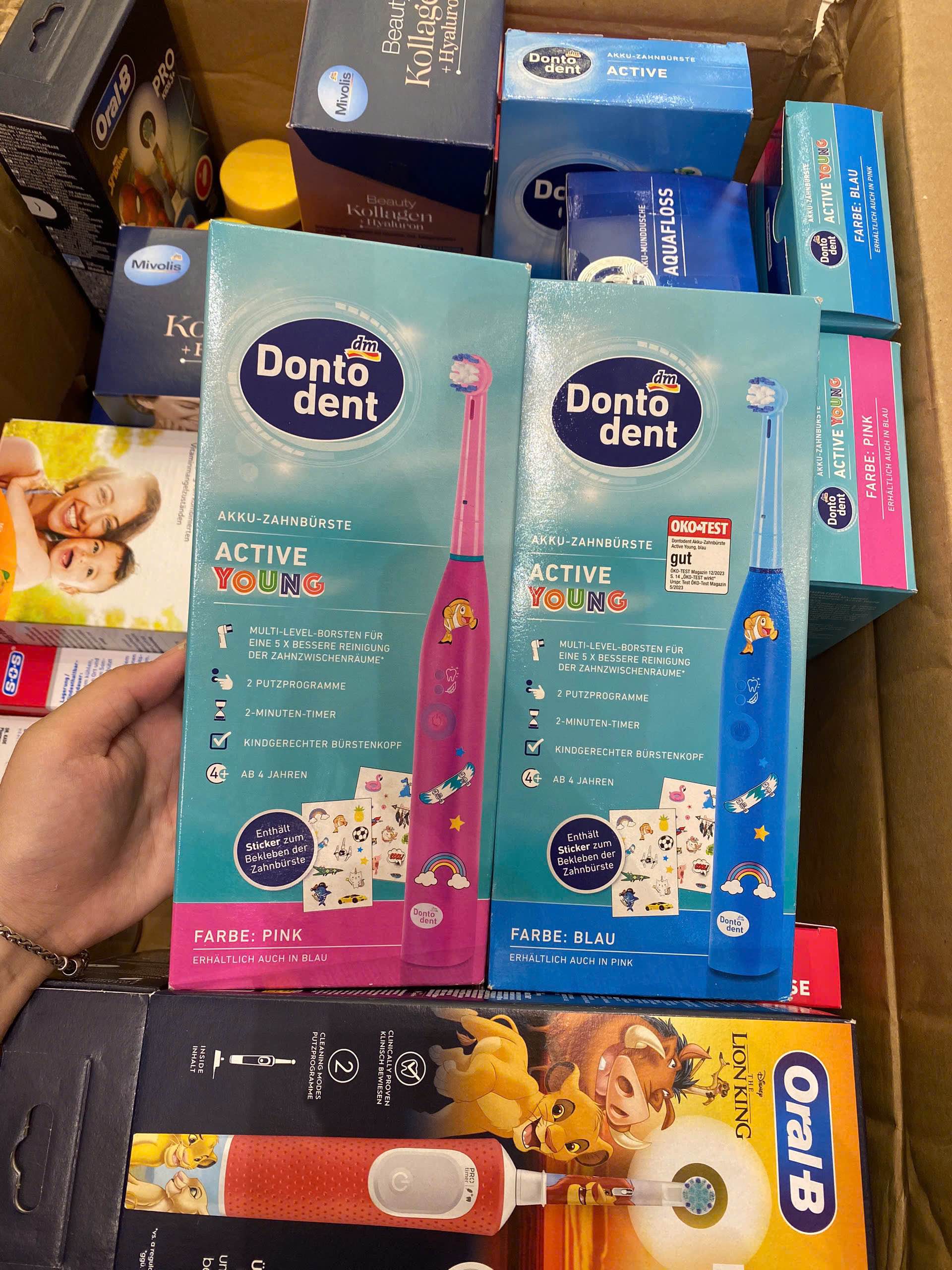 Bàn chải điện Dontodent Active Young (Pink)