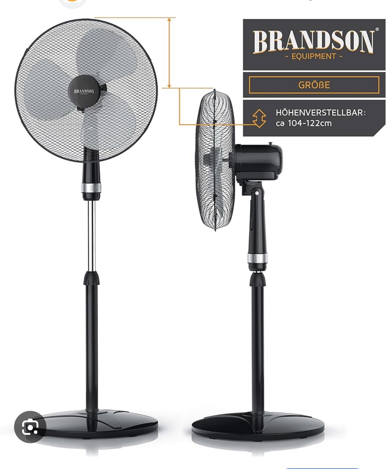 Quạt đứng Branson đen  3 cánh(có điều khiển) seri 305058