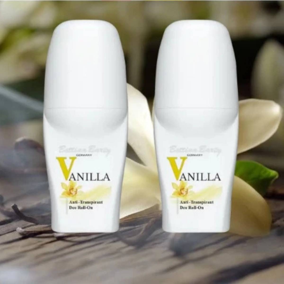 Lăn khử mùi và ngăn tiết mồ hôi Bettina Barty Vanilla Anti-Transpirant Deo Roll-On (50ml).
