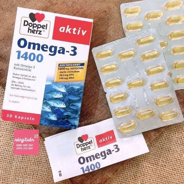 VIÊN UỐNG OMEGA-3 1400 MG DOPPELHERZ AKTIV HỘP 30 VIÊN
