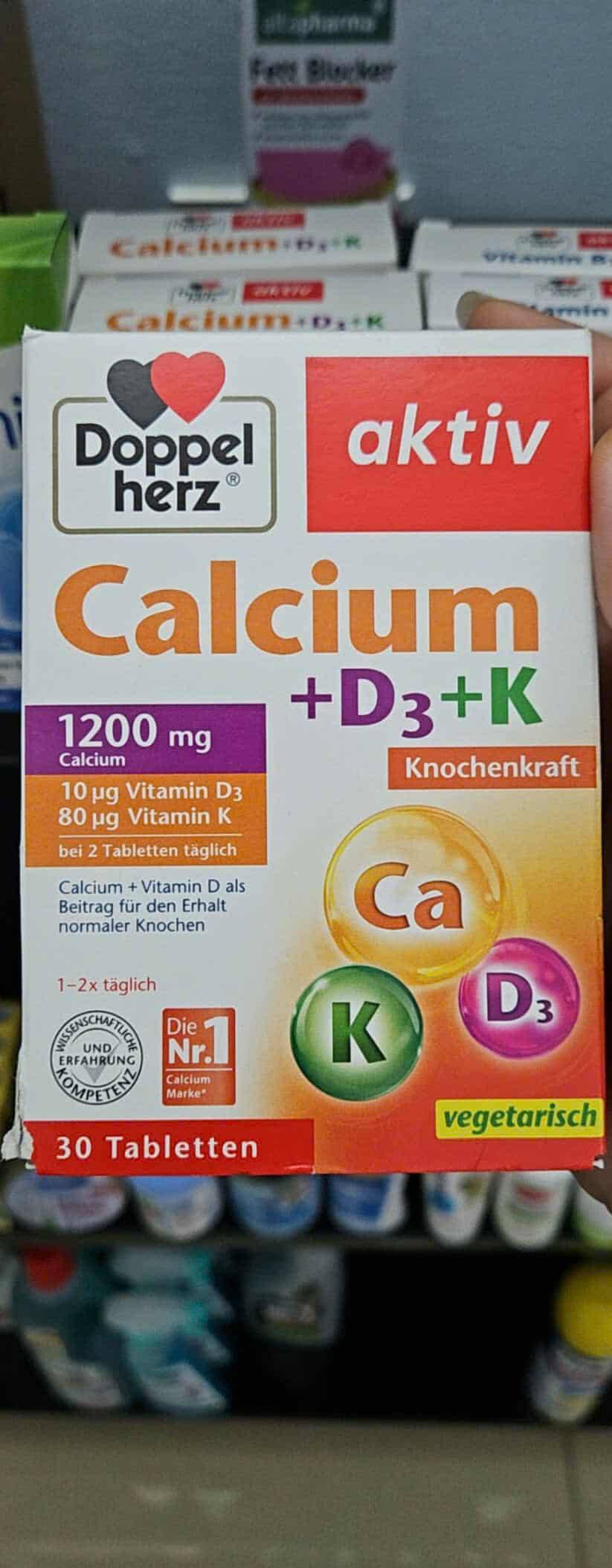 Viên uống Doppelherz Canxi,D3,K Hộp 30v