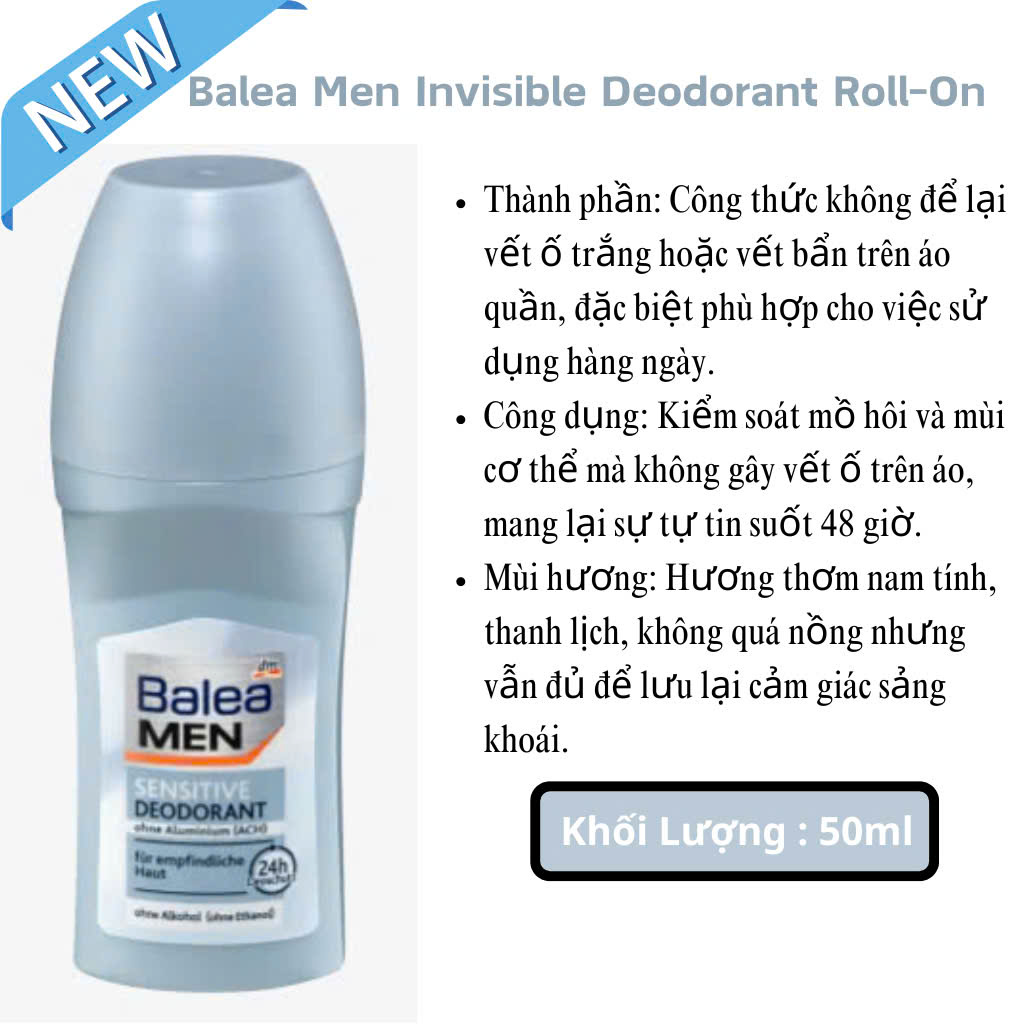 Lăn khử mùi Balea Men Fresh