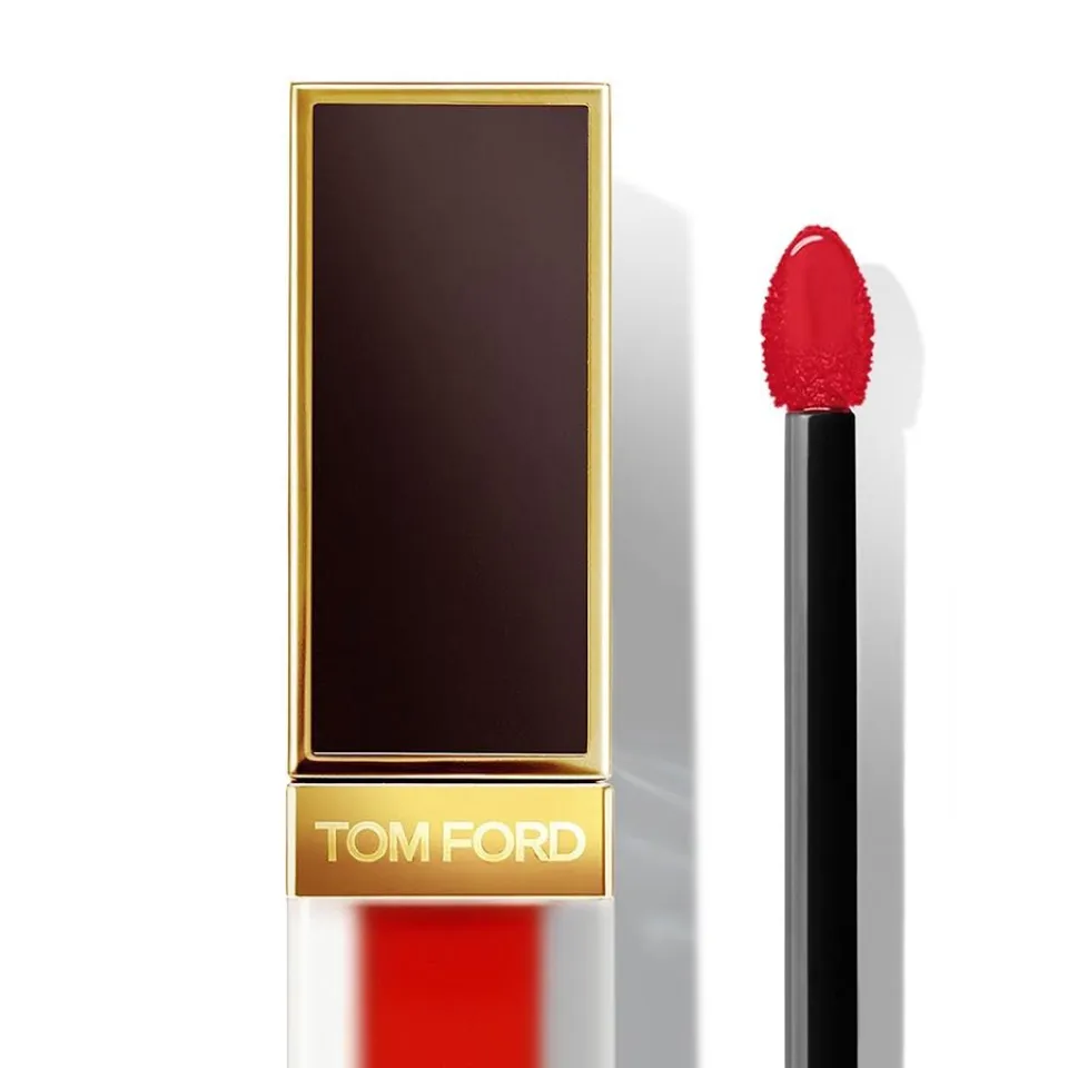 Son Kem Tom Ford Liquid Lip Luxe Matte 129 Carnal Red – Màu Đỏ Cam