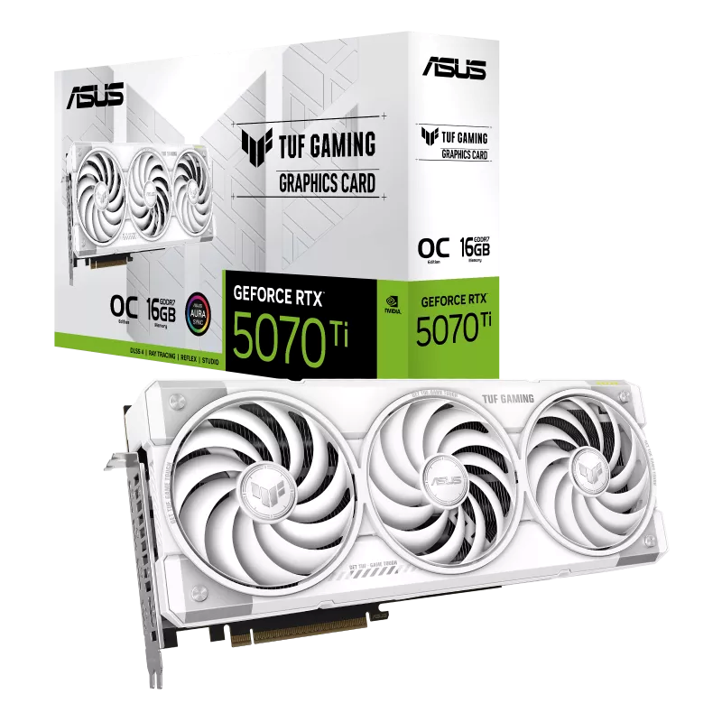 Card đồ họa ASUS TUF Gaming RTX 5070 Ti 16GB White OC
