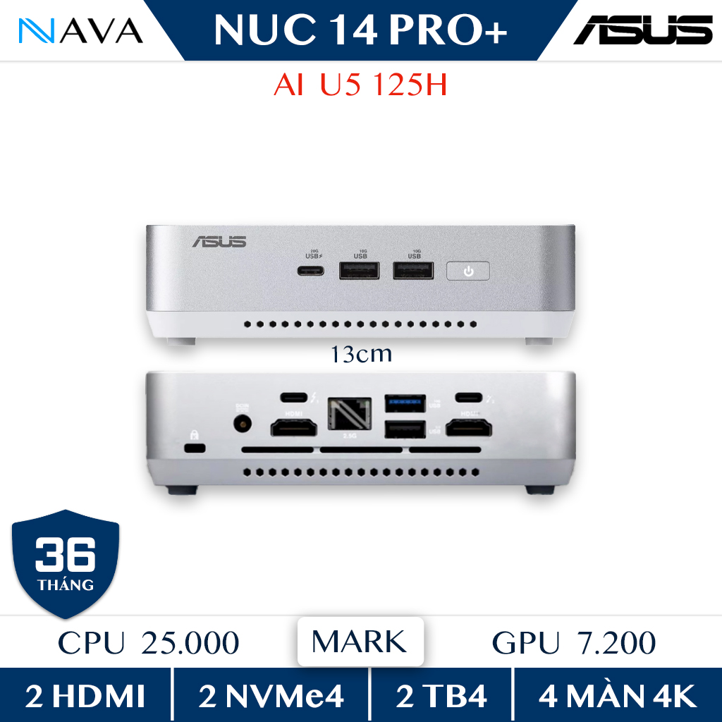 mini pc asus nuc 14 pro plus rnuc14rvsu500001i ultra 5 125h arc graphics