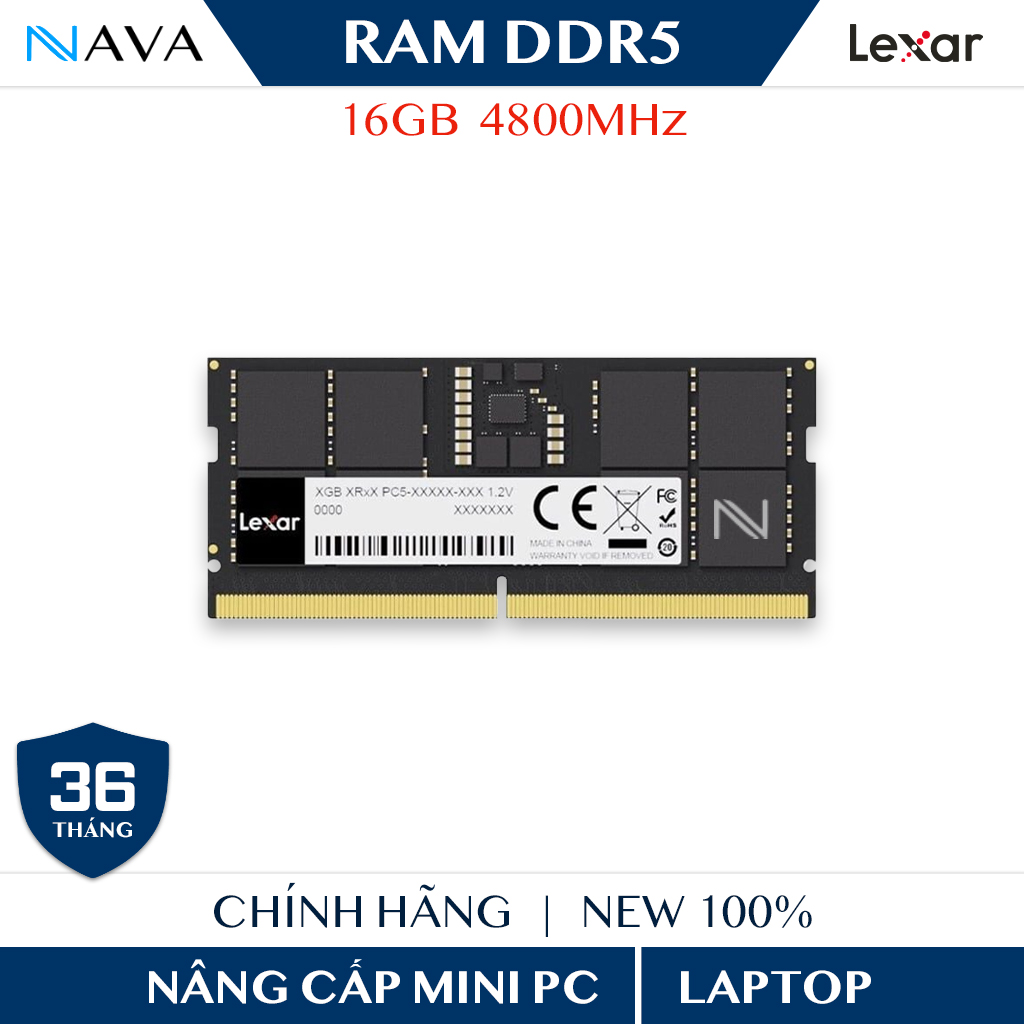 ram lexar ddr5 sodimm 4800mt s dung cho mini pc laptop