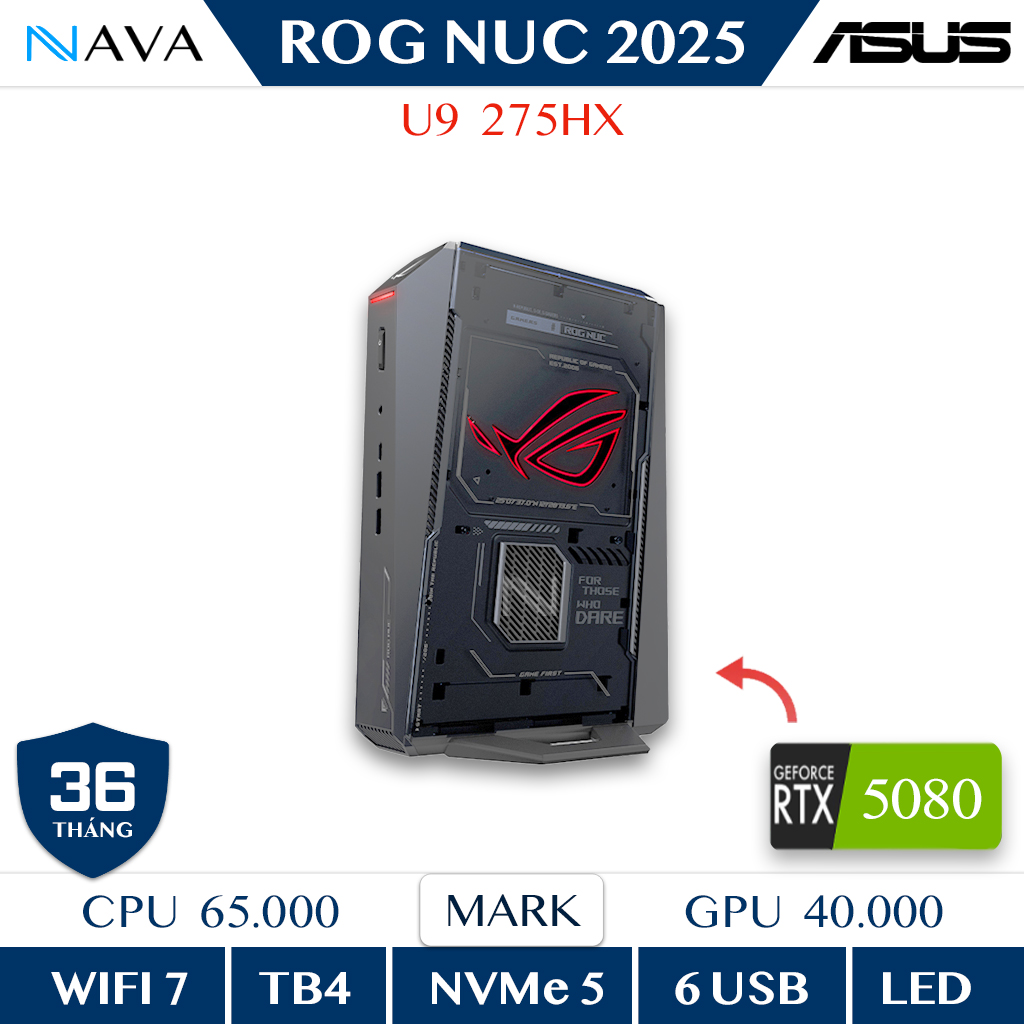 asus rog nuc 2025 rnuc15jnk9x289a0 core ultra 9 275hx series 2 arl hx rtx 5080