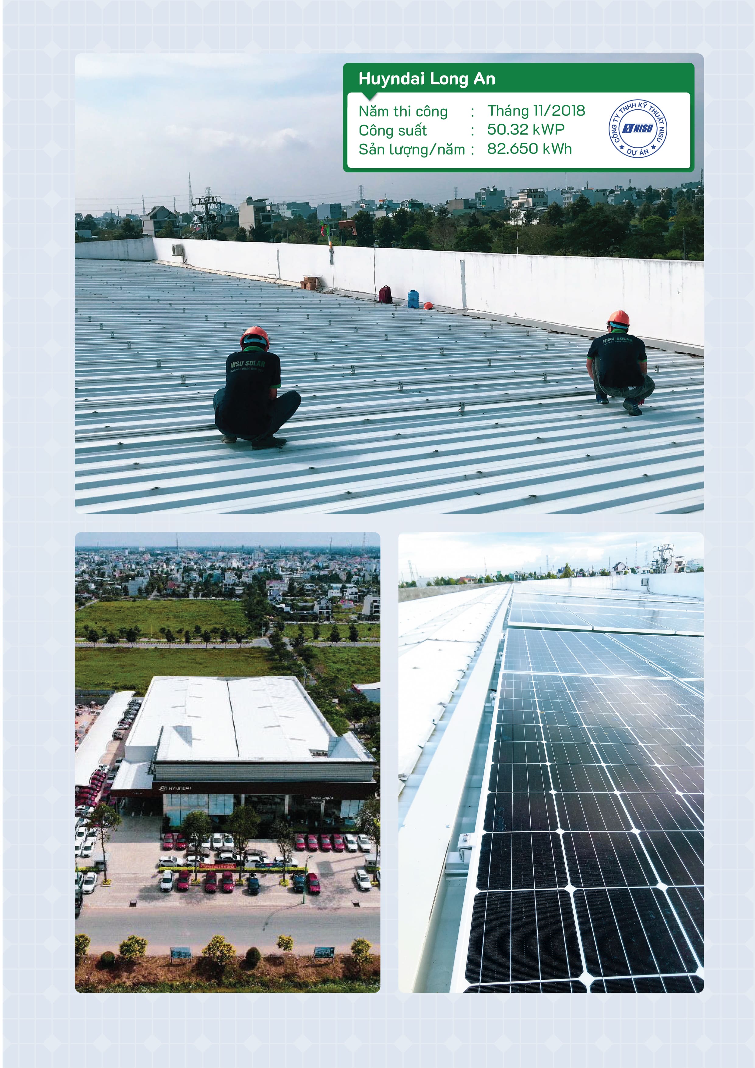 Dự án – Hyundai Long An ( Công suất: 50.32 kWP )