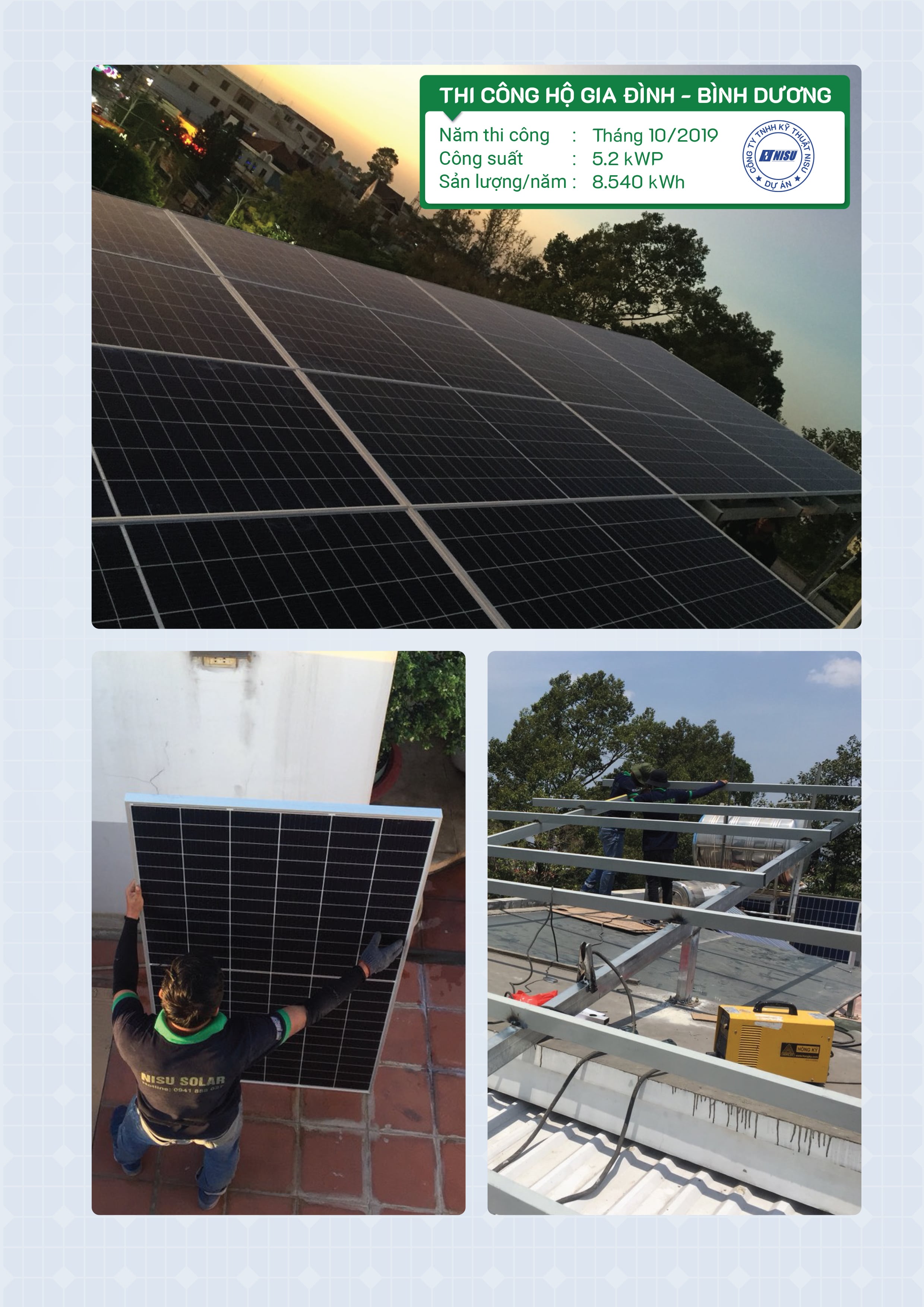 Dự Án Điện Mặt Trời Hộ Gia Đình tại Bình Dương: Tối Ưu Hóa Năng Lượng Với Giải Pháp Giàn Khung Chuyên Dụng