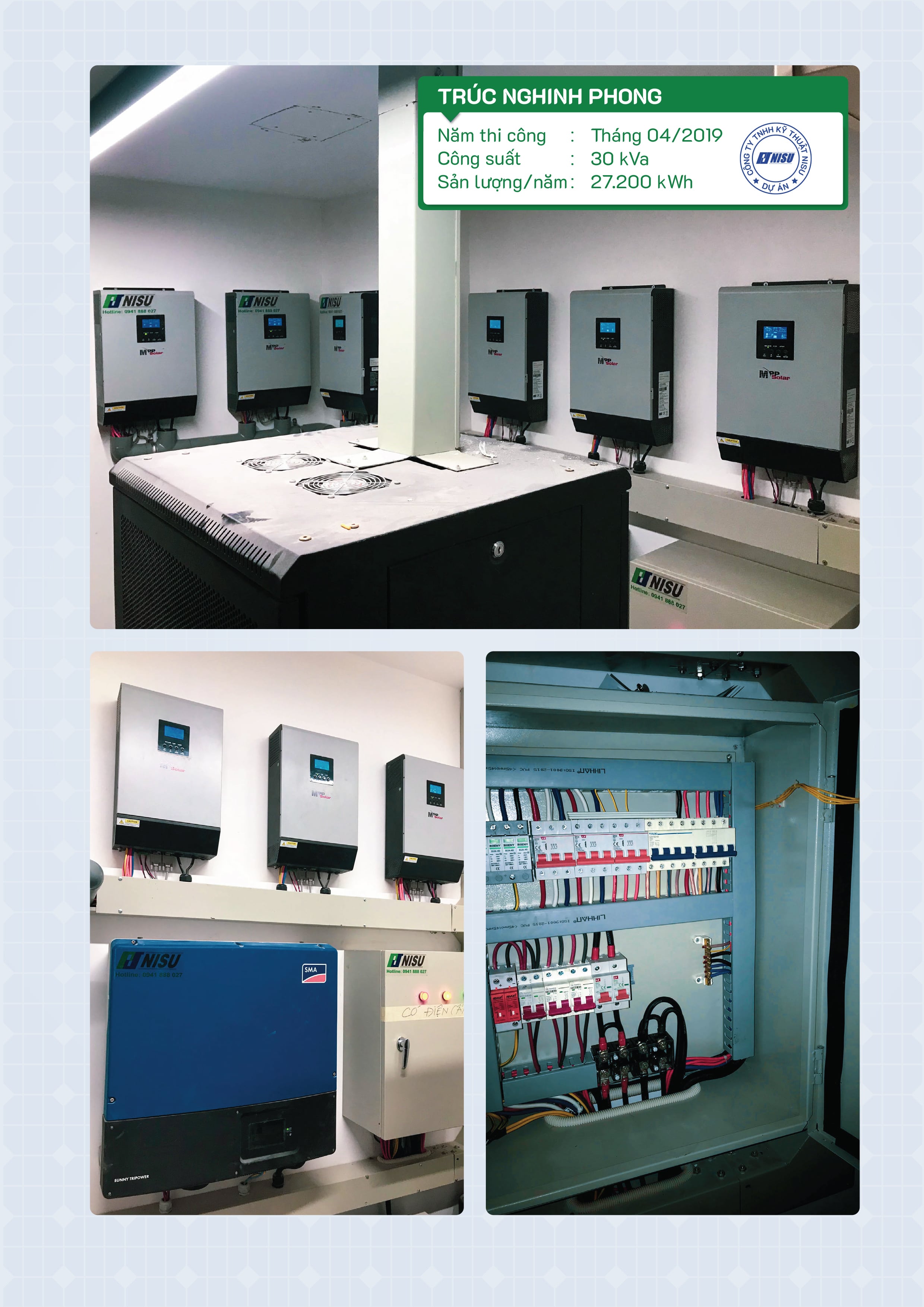 Dự Án Hệ Thống Điện Mặt Trời Hybrid tại Trúc Nghinh Phong: Giải Pháp Năng Lượng Đảm Bảo và Bền Vững