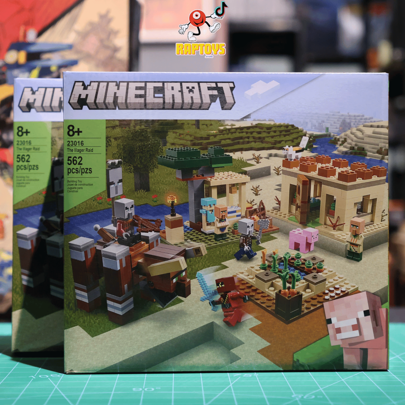 Đồ chơi lắp ráp The lllager Raid minecafft, Cuộc Tấn Công của Kẻ Cướp, mã 23016, 562 mảnh ghép