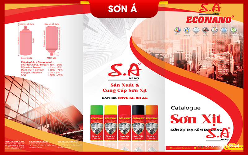 Bảng màu Sơn xịt ECONANO
