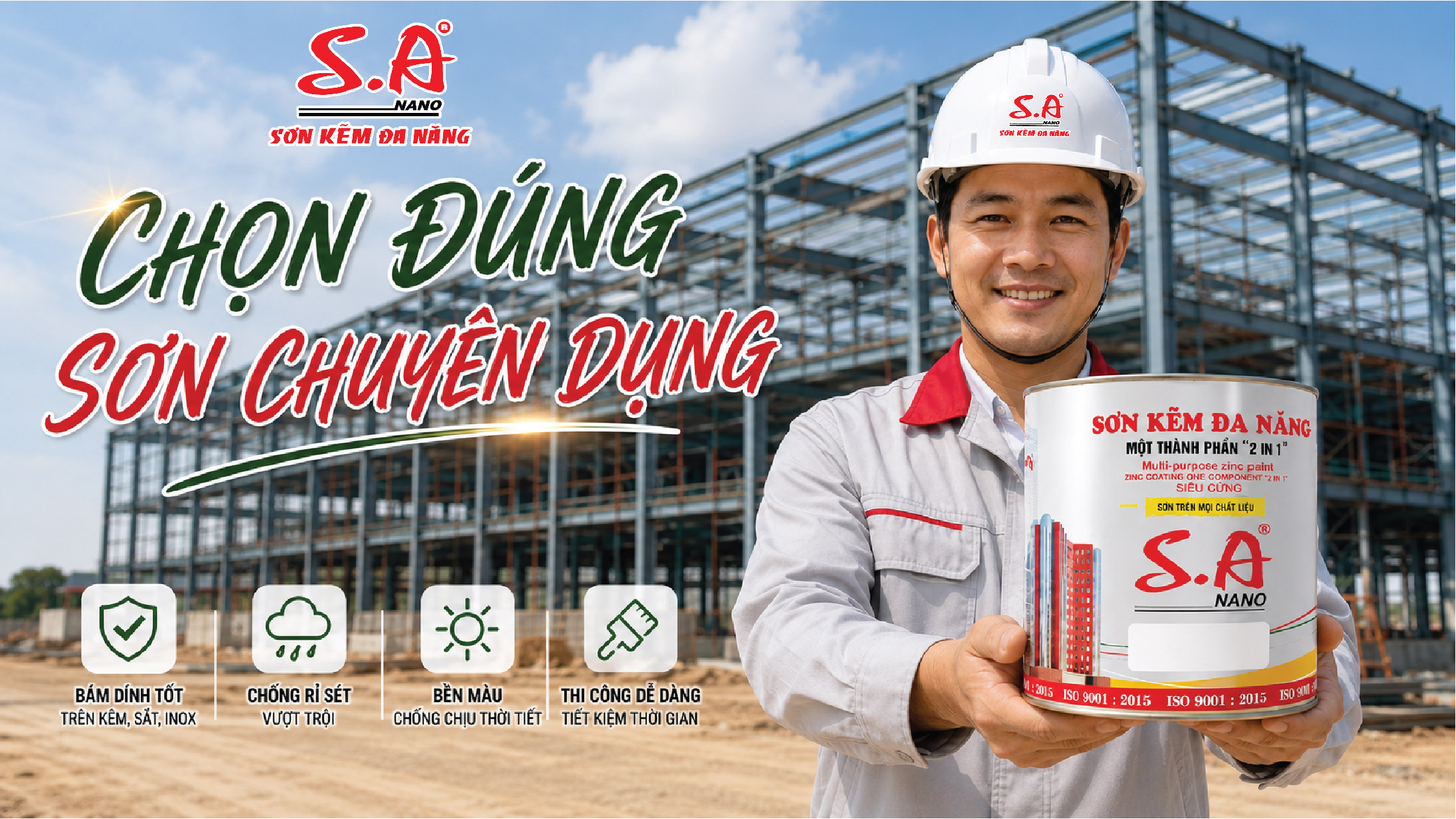 Bí quyết tăng tuổi thọ công trình mùa mưa bão với Sơn Kẽm Đa Năng S.A