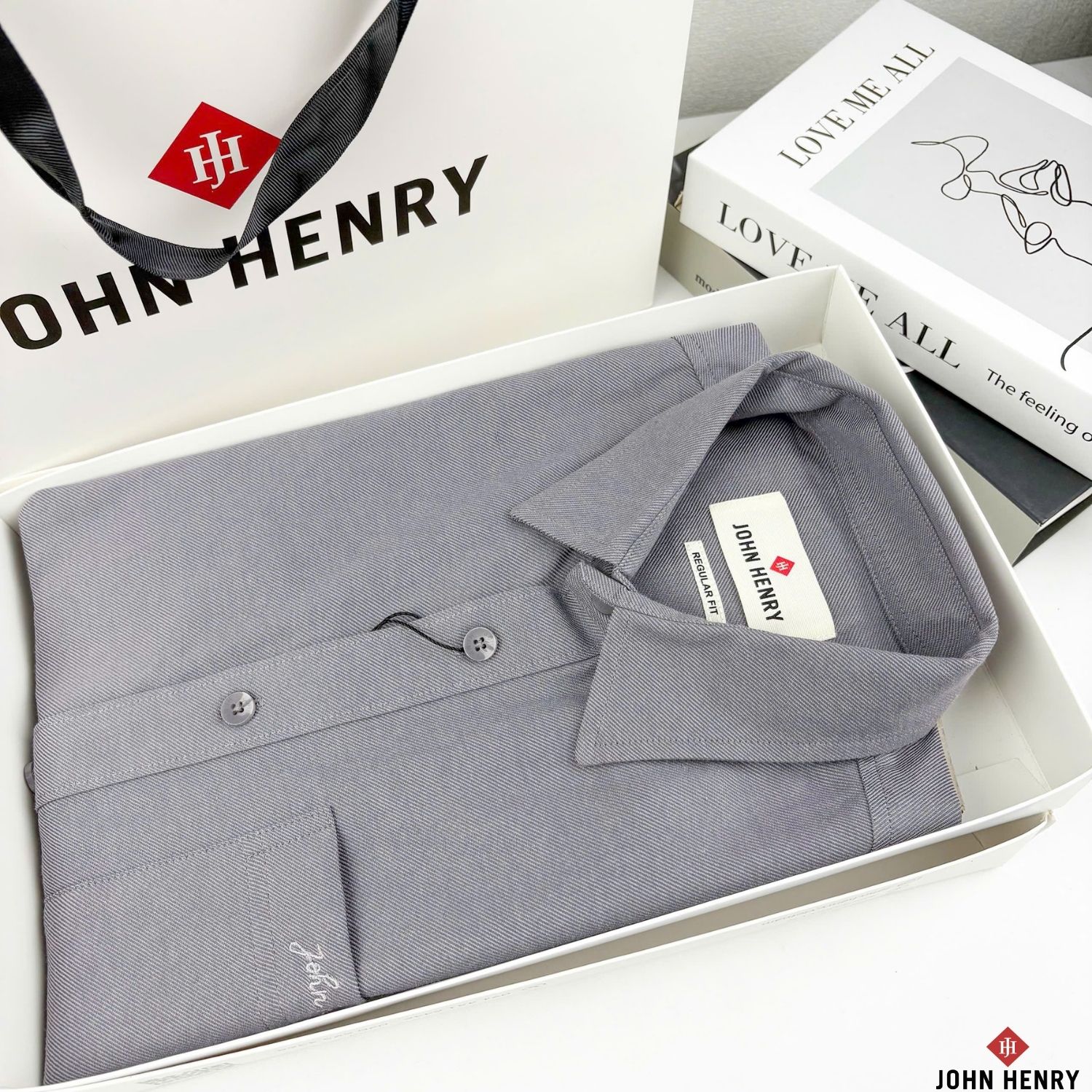 Áo sơ mi nam dài tay John Henry Form Vừa WS25FH84C-LCRG