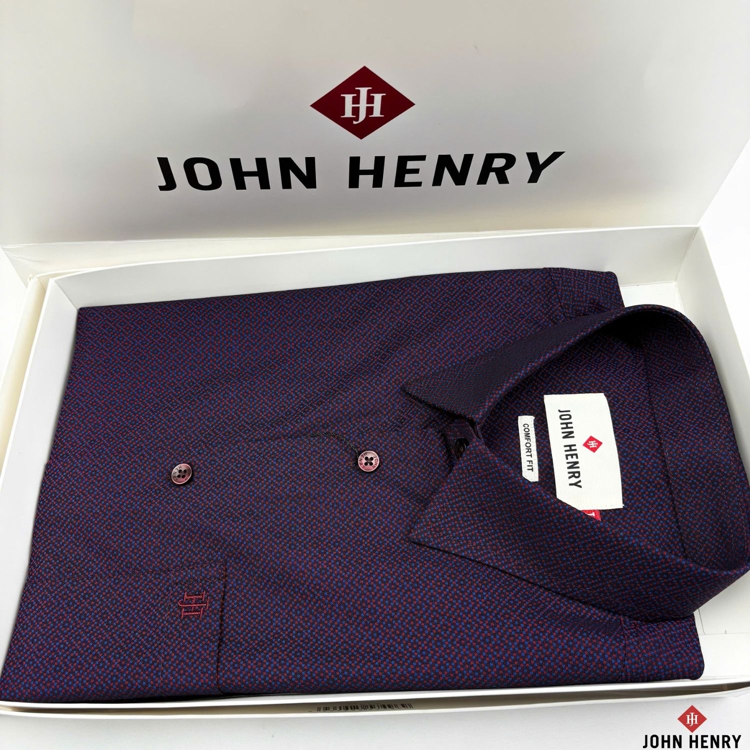 Áo Sơ Mi Nam Tay Ngắn Họa Tiết Form Ôm Vừa WS25FH58C-CFBB