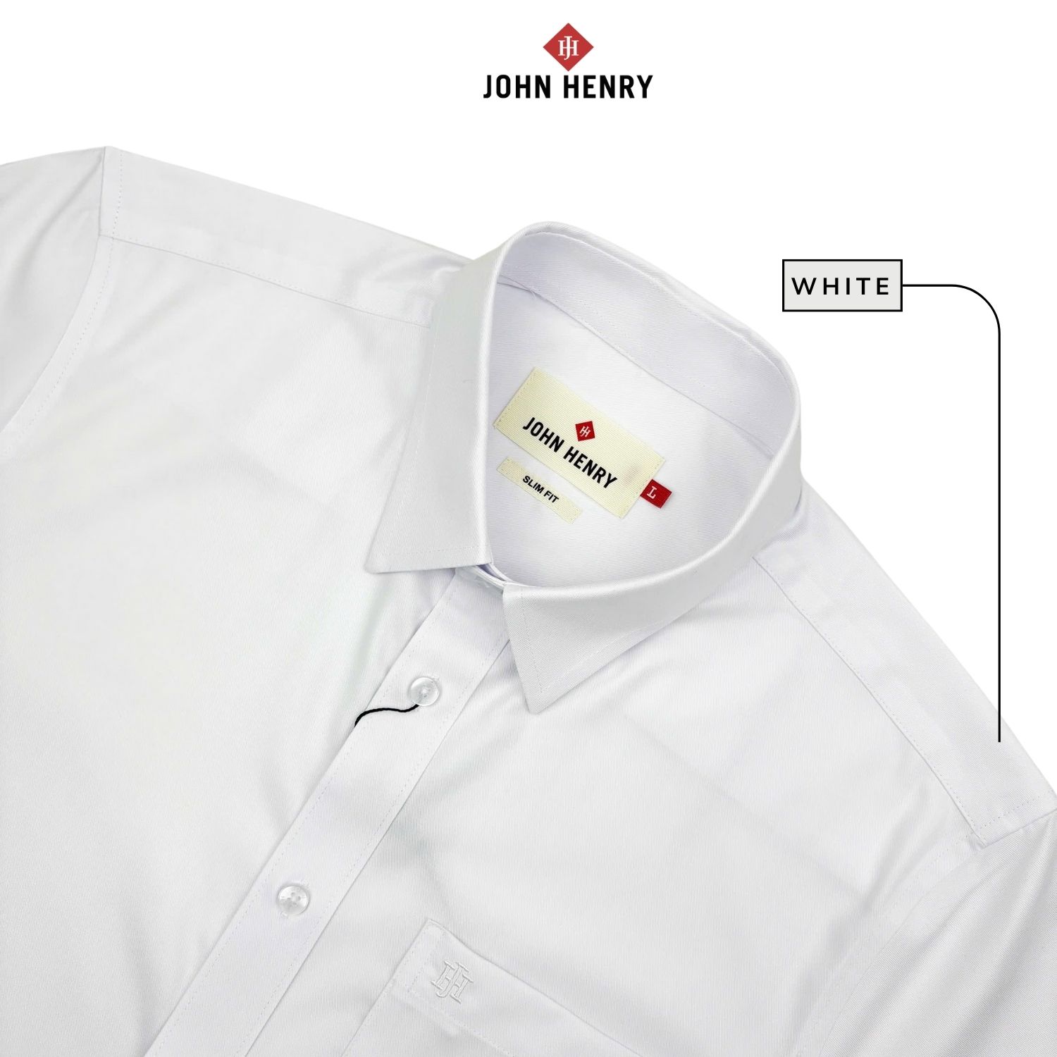 Áo Sơ Mi Nam Tay Ngắn John Henry lịch lãm, thời thượng WS25FH76P-SD