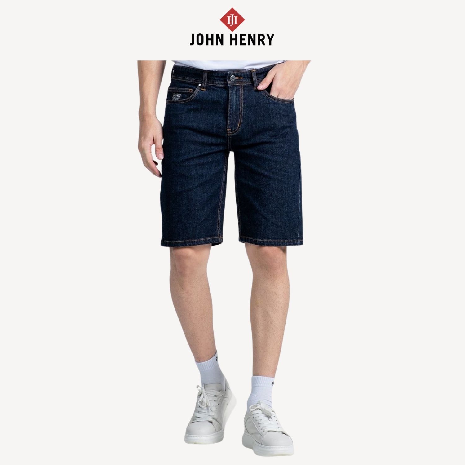 Quần Short jean Nam John Henry độ dài trên gối SP26SS02C-JN