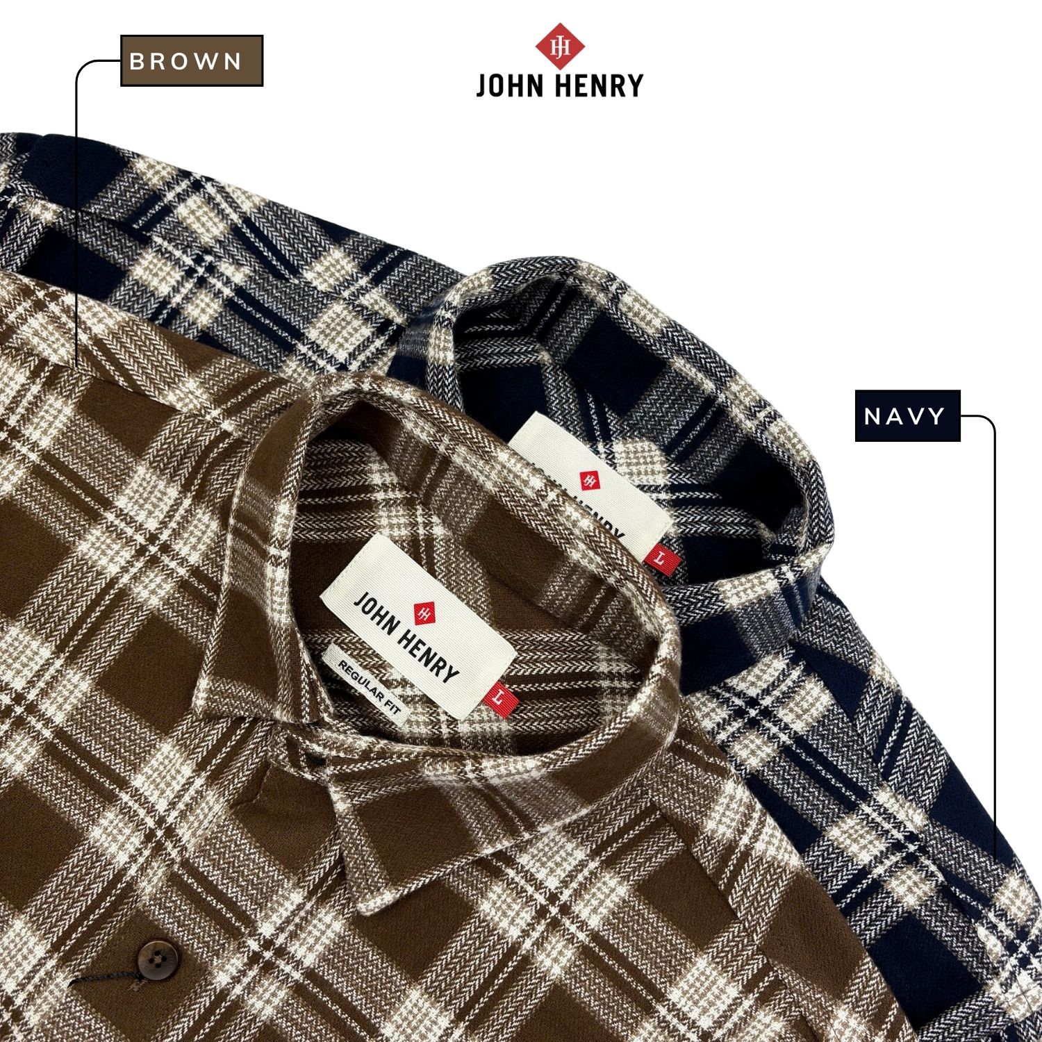 Áo sơ mi nam dài tay John Henry Form Vừa WS25FH102P-LCRG