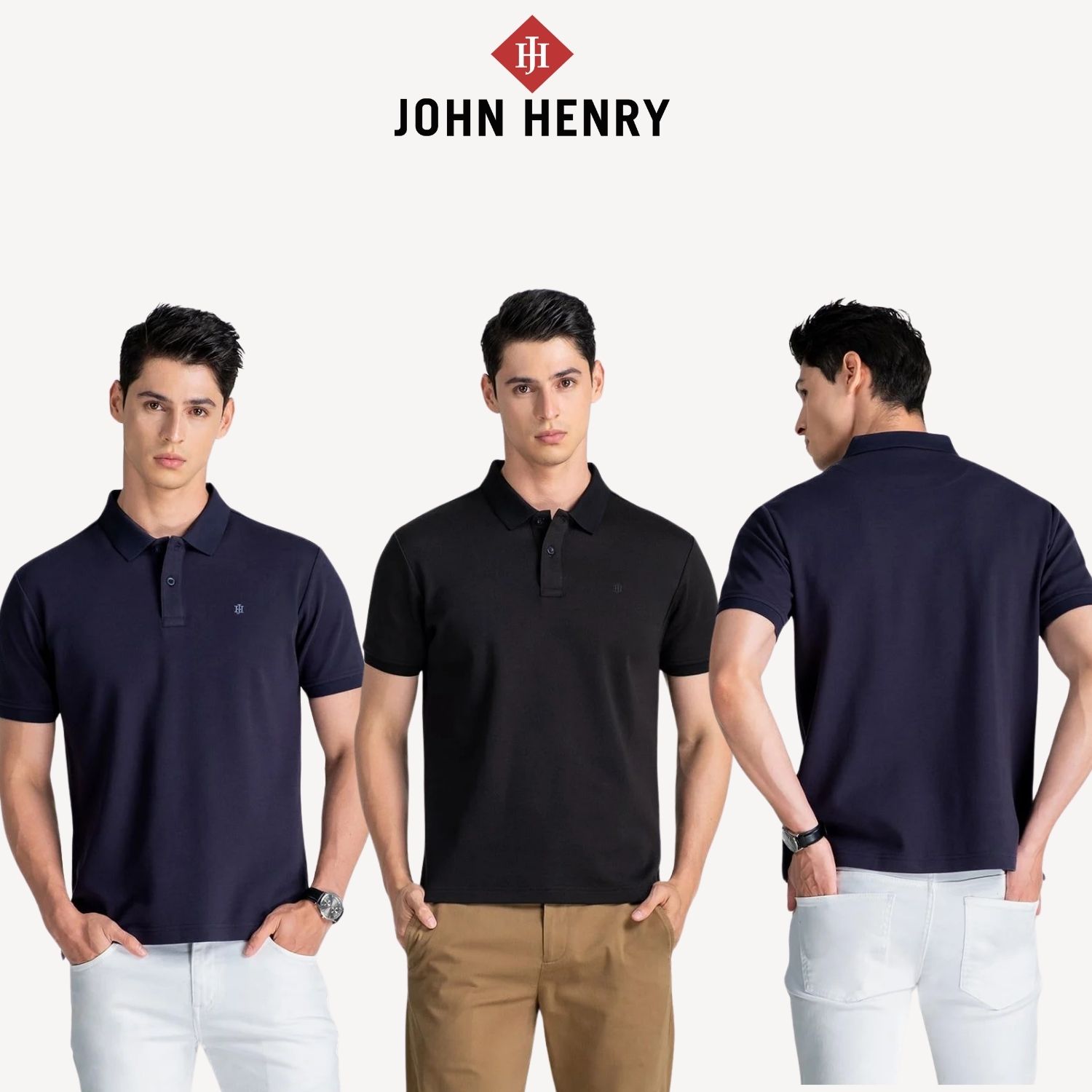 Áo Polo Nam Ngắn Tay John Henry  Form Vừa KS25SS17T-SC