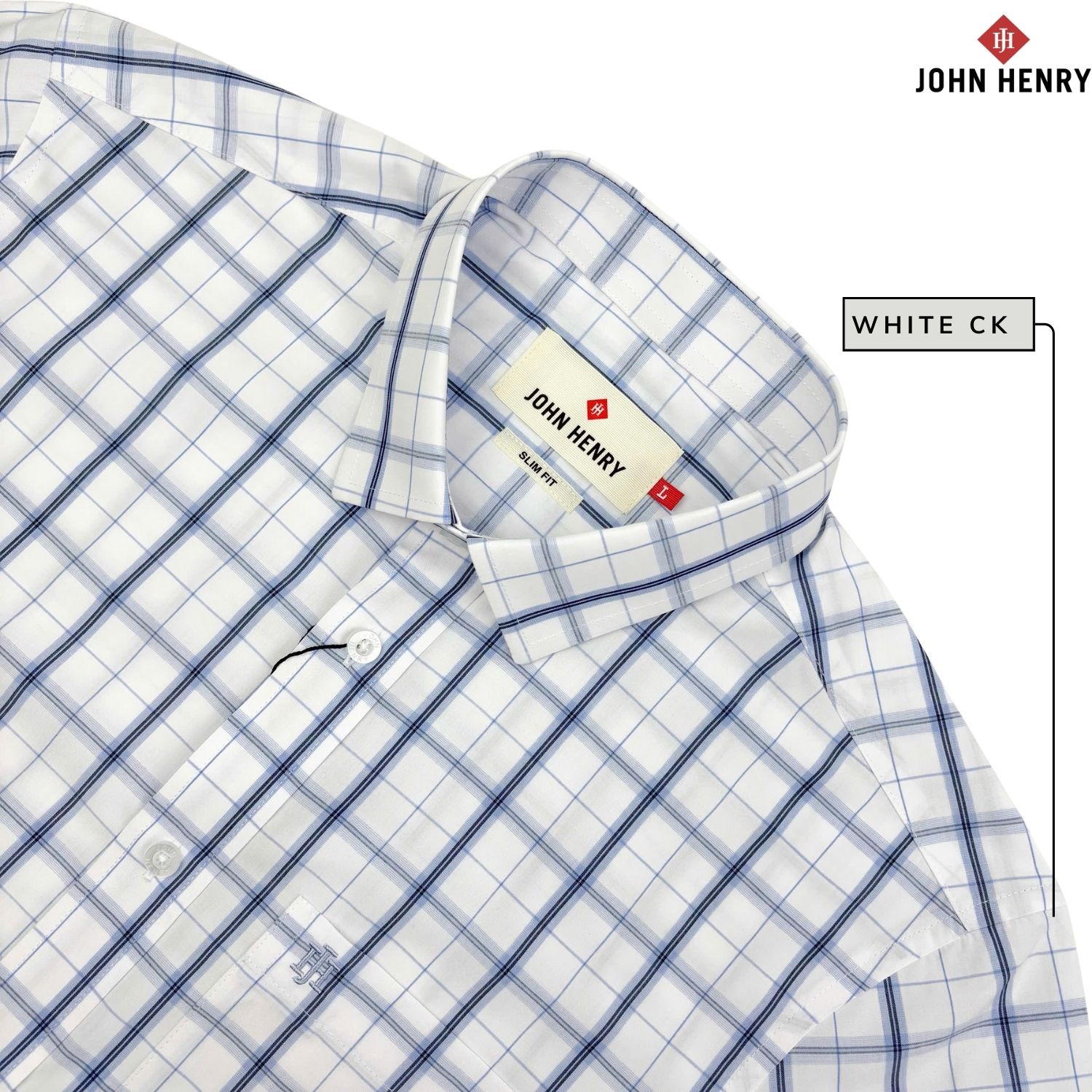 Áo Sơ Mi Nam Tay Ngắn John Henry Caro WS25FH80T-SDBB