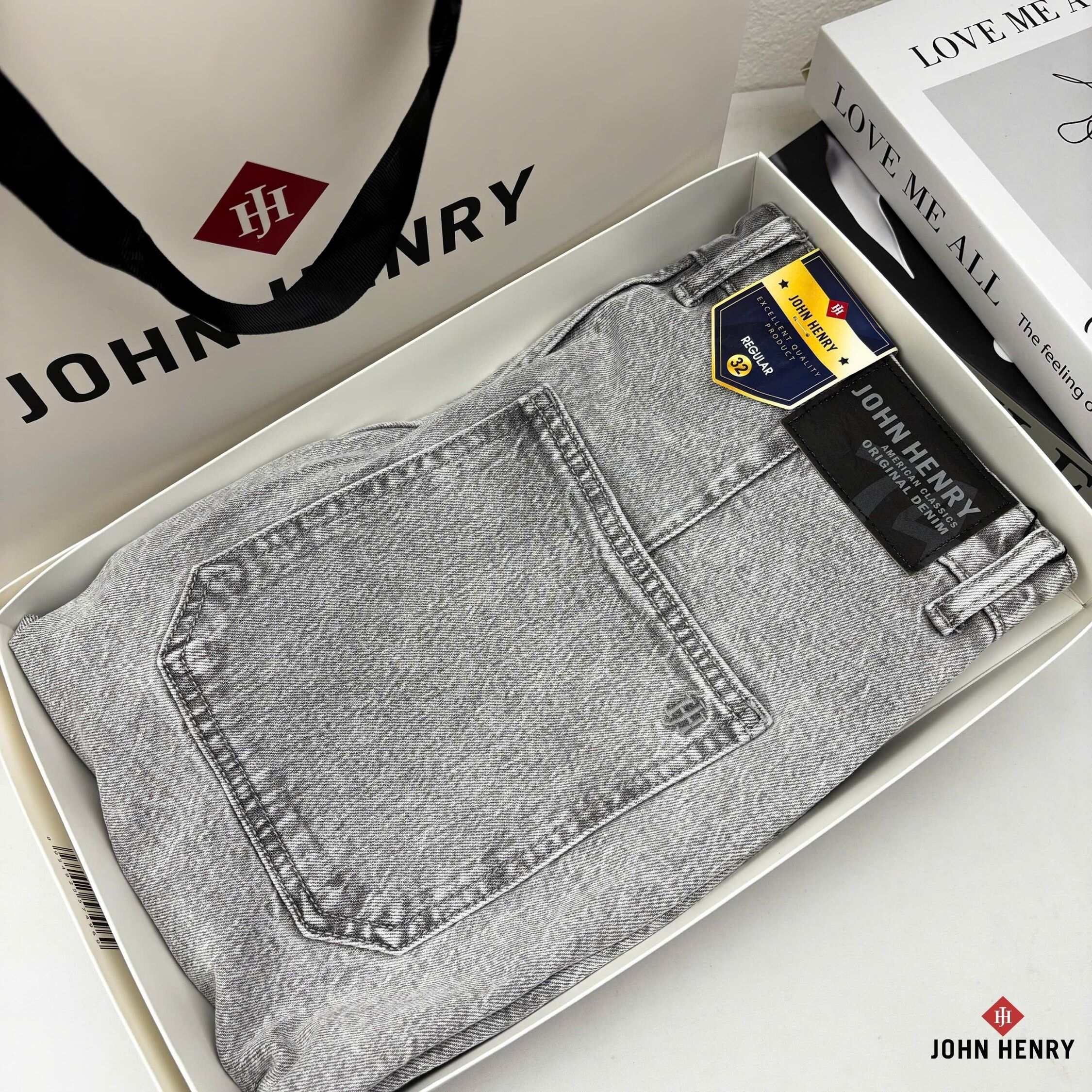 Quần Short Jean Nam John Henry Trẻ Trung Năng Động SP26SS03C-AKJN