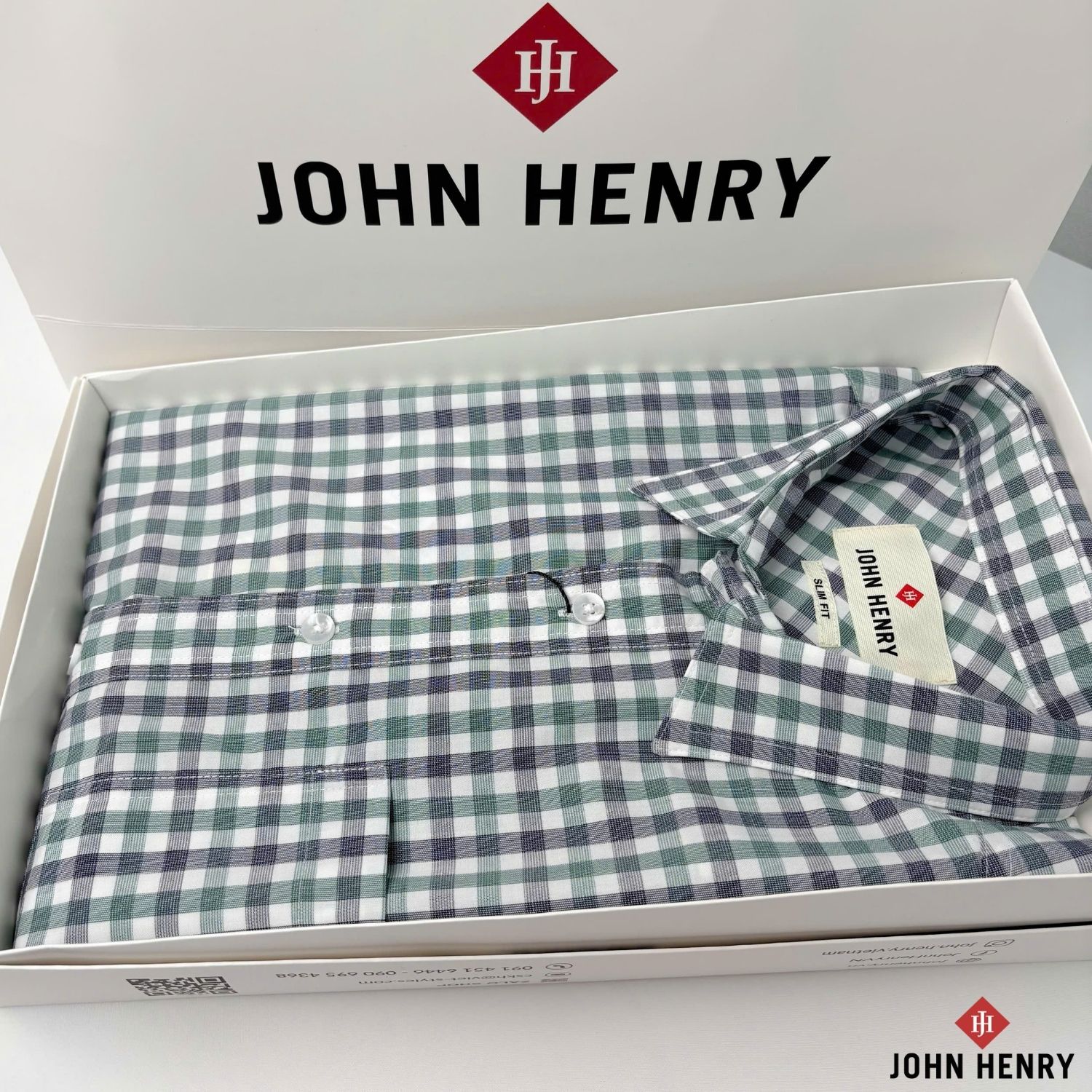 Áo Sơ Mi Nam Tay Ngắn John Henry Caro WS25SS39C-SCBB