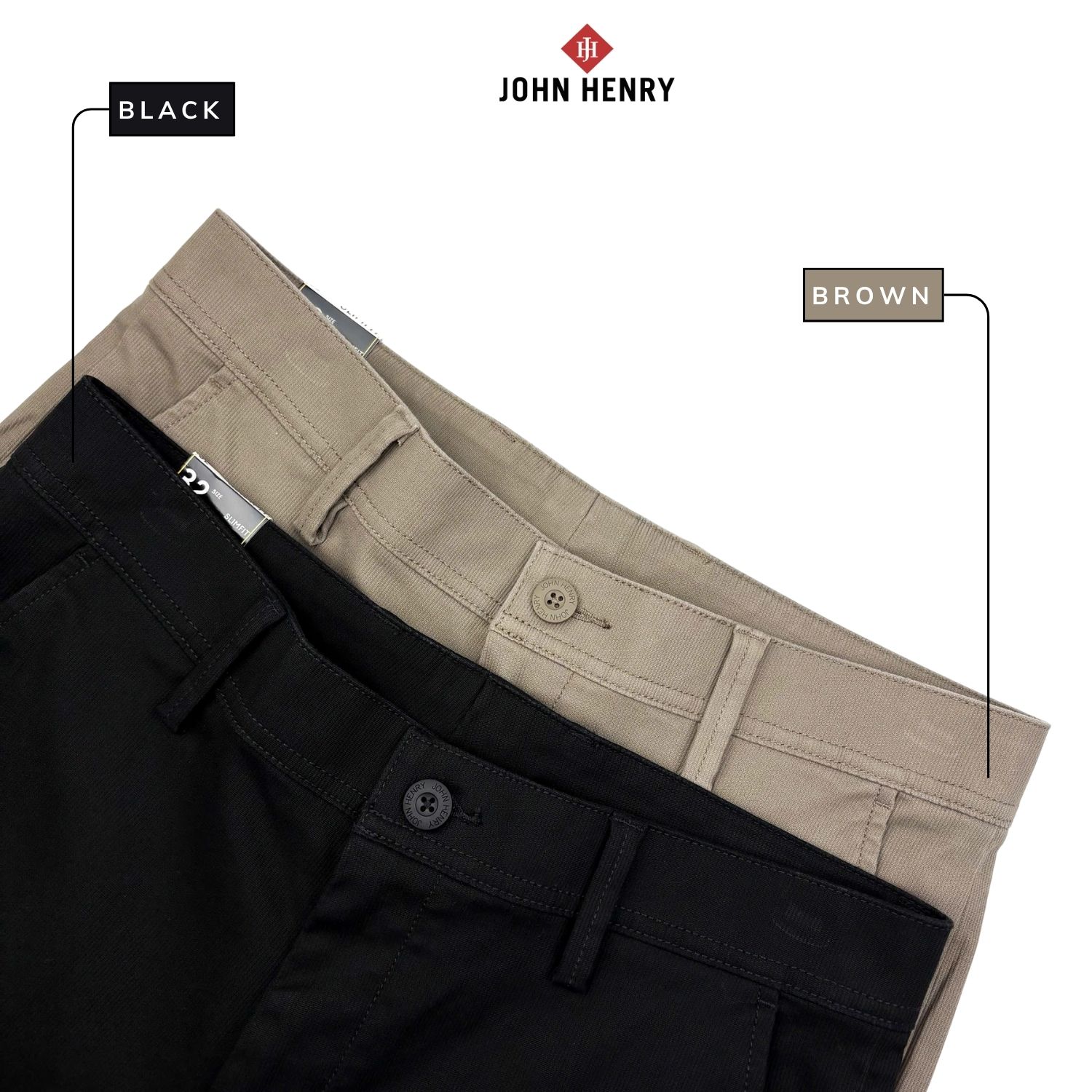 Quần Kaki Nam John Henry KP25FH24C-NMSL - Slim Fit - Form Ôm