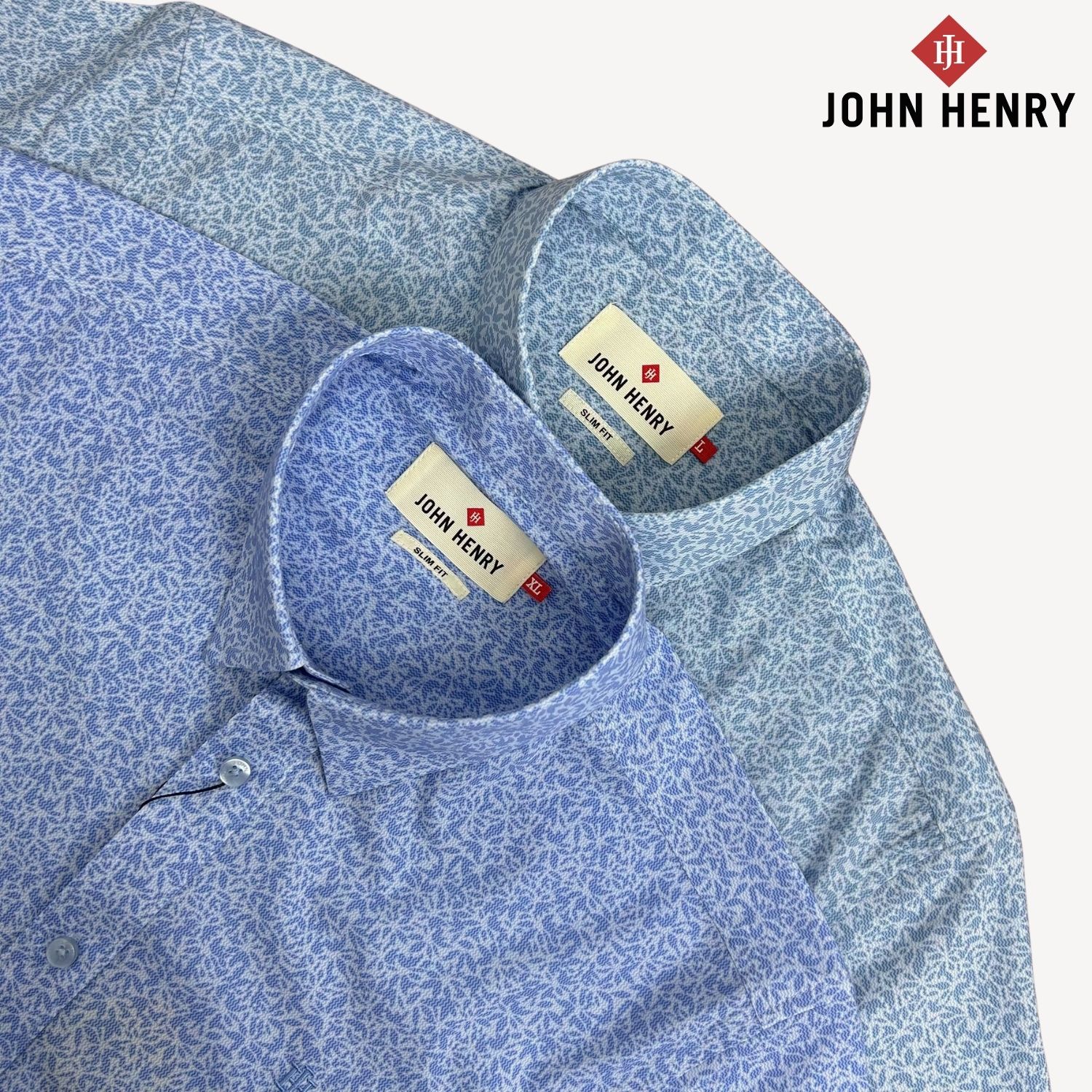 Áo Sơ Mi Ngắn Tay John Henry Form Ôm WS25SS19C-SDBB