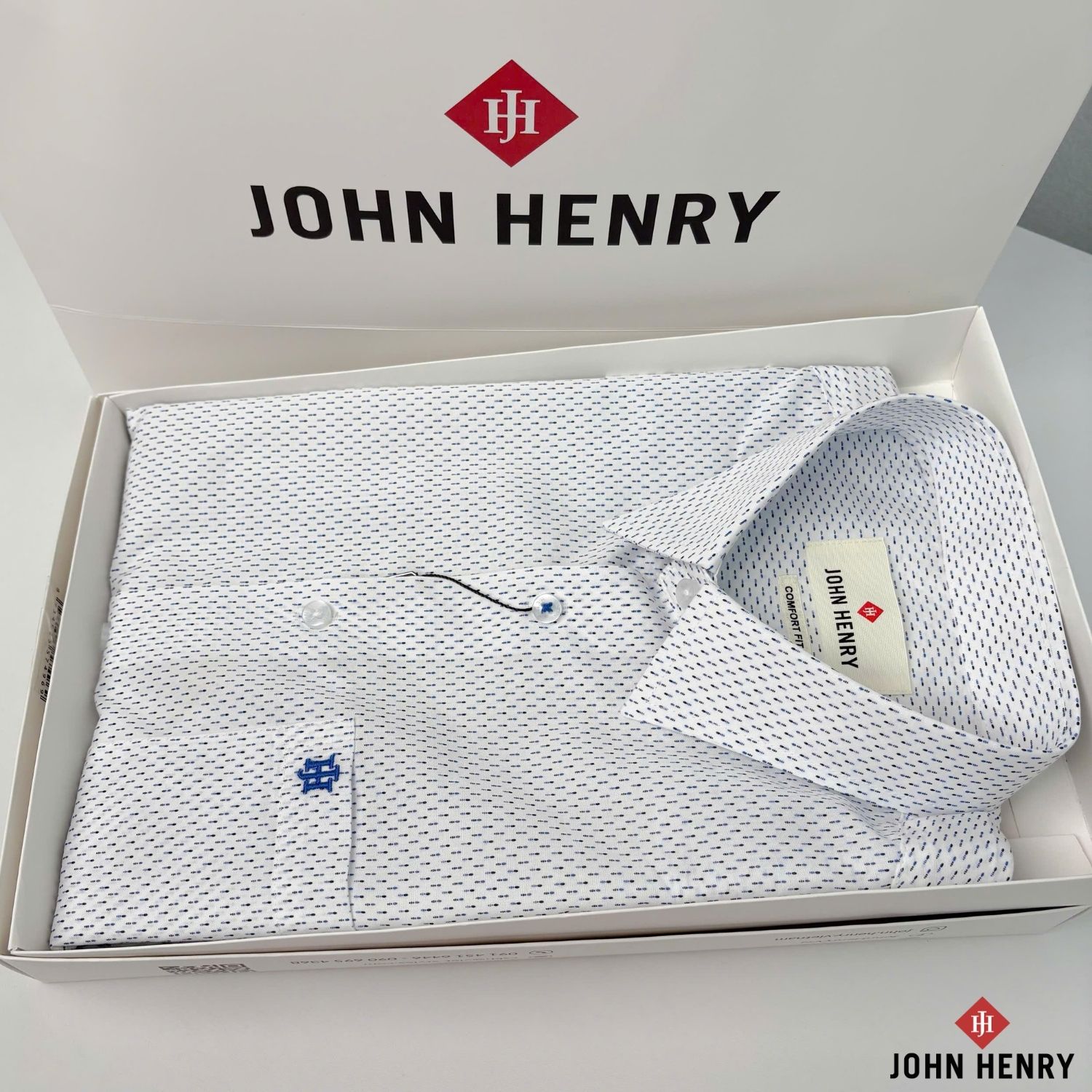 Áo Sơ Mi Nam Ngắn Tay John Henry Form Vừa WS25SS52T-CF