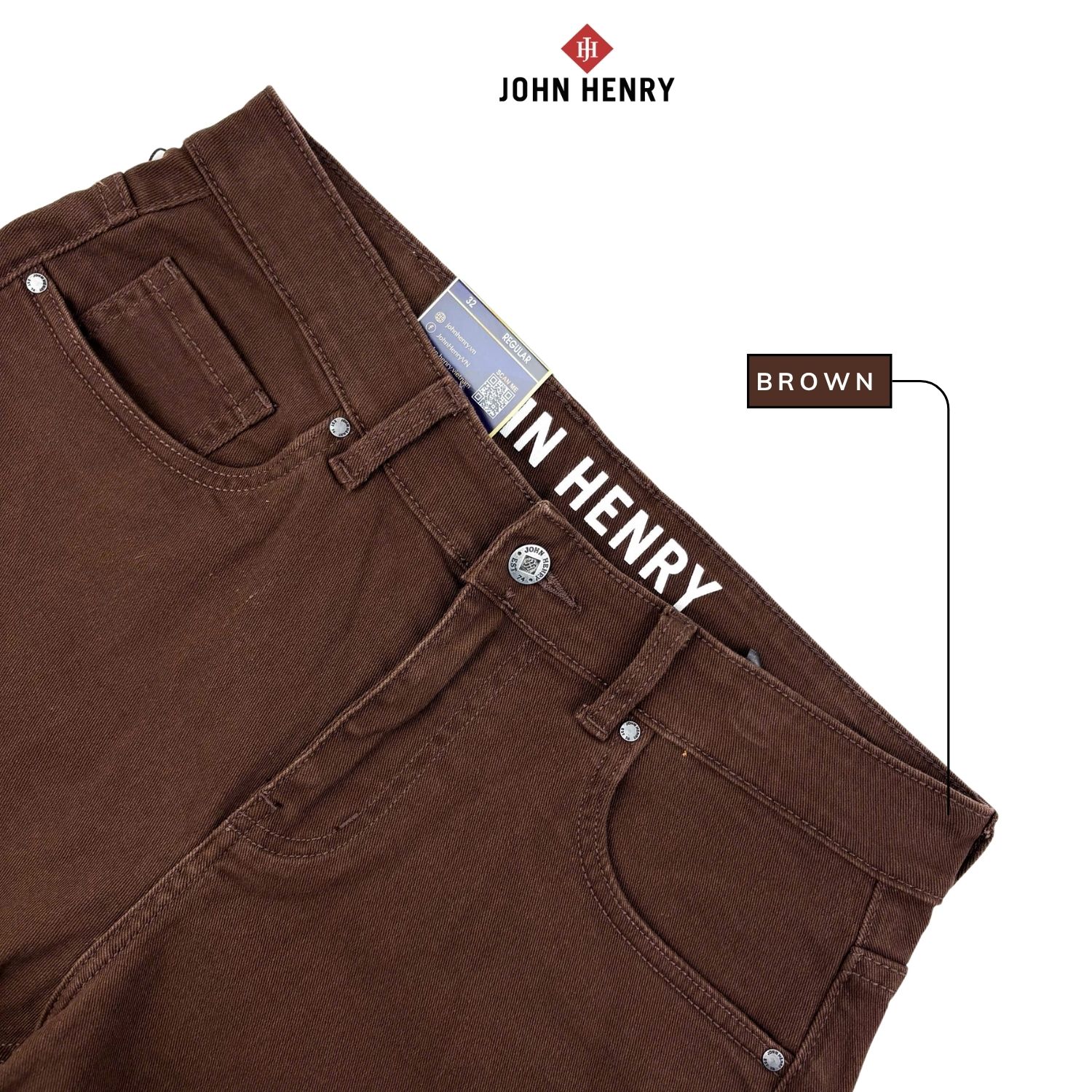 Quần Short Jean Nam John Henry Trẻ Trung Năng Động SP25FH33C-AKJN