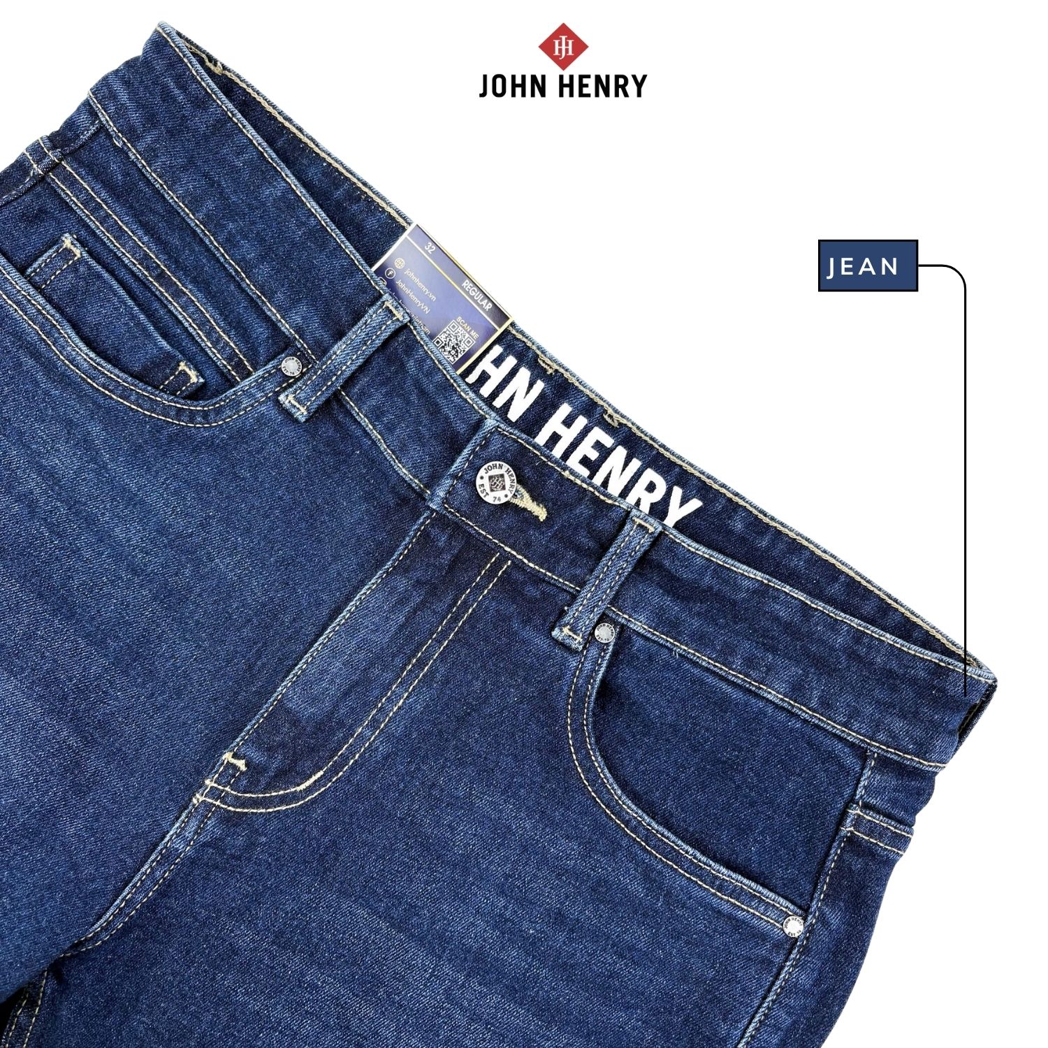 Quần Short jean Nam John Henry độ dài trên gối SP25FH30T-JN