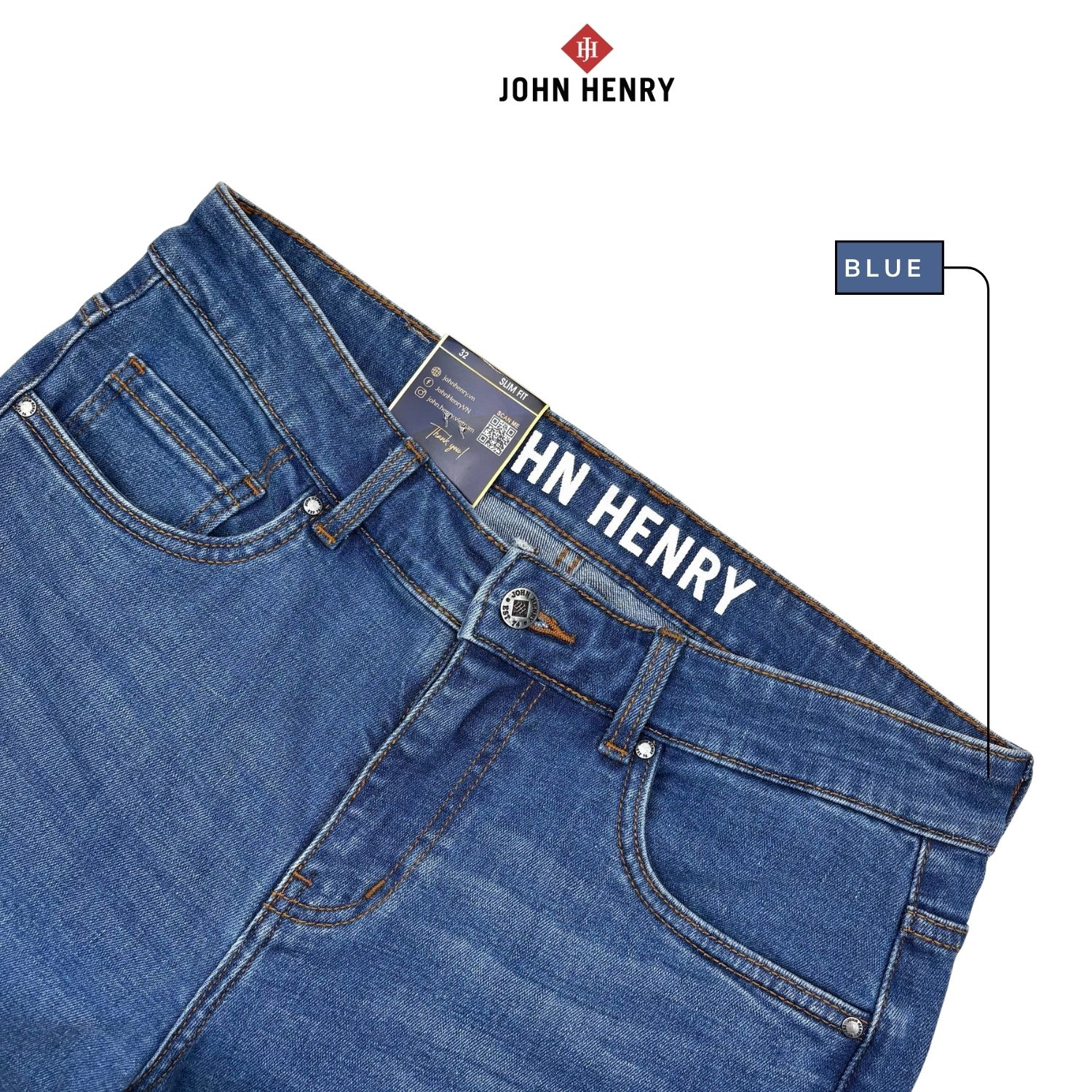 Quần Jeans Nam Form Ôm JN25FH51C-SL