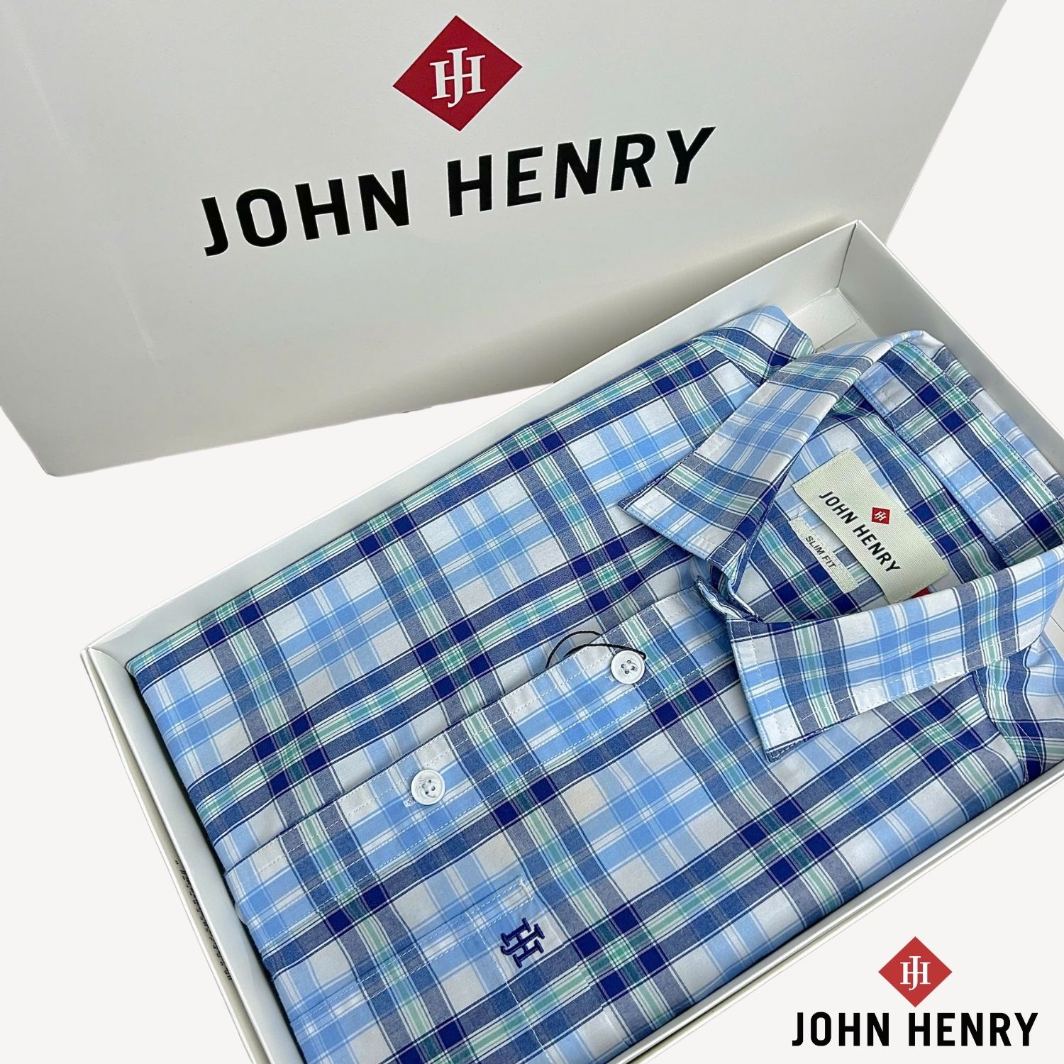 Áo Sơ Mi Nam Ngắn Tay John Henry Caro WS25SS04T-SC