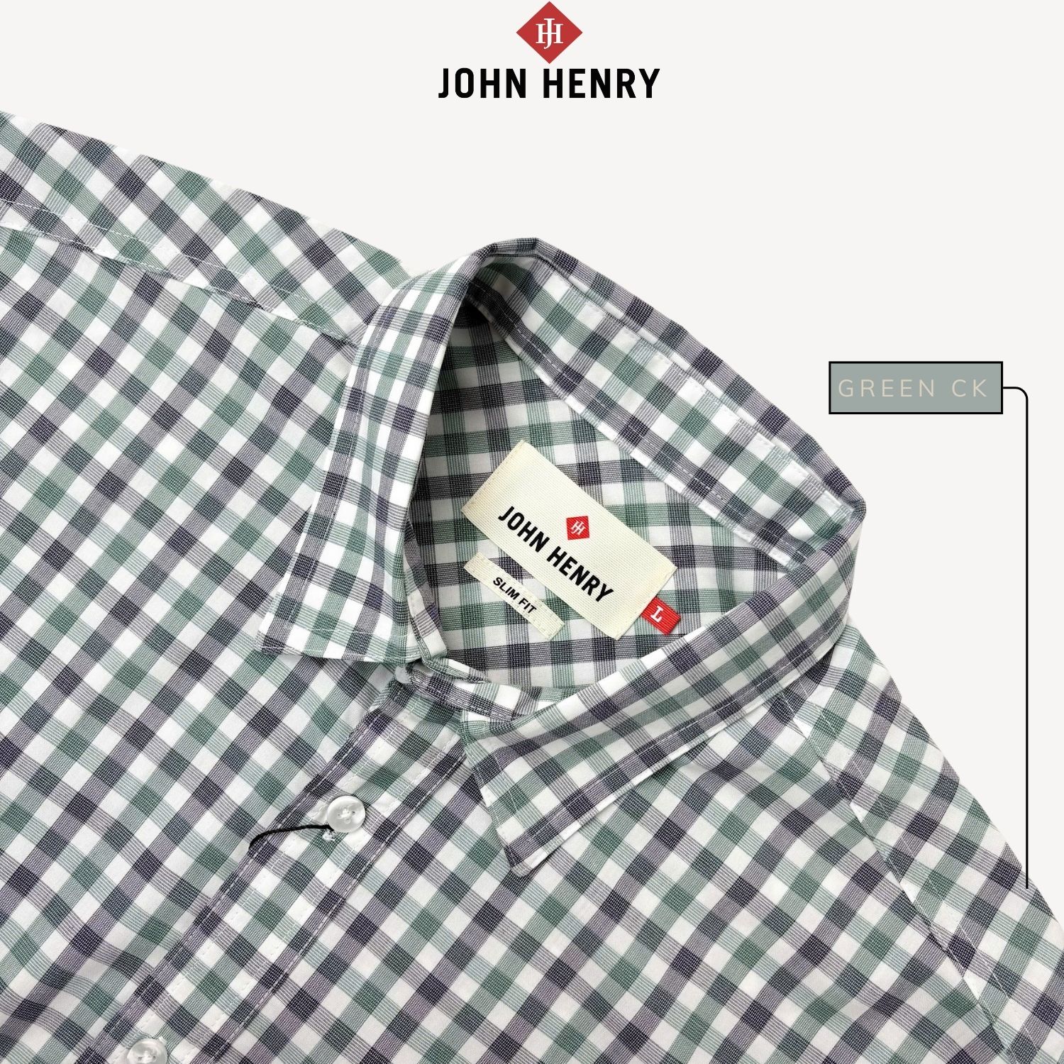 Áo Sơ Mi Nam Tay Ngắn John Henry Caro WS25SS39C-SCBB