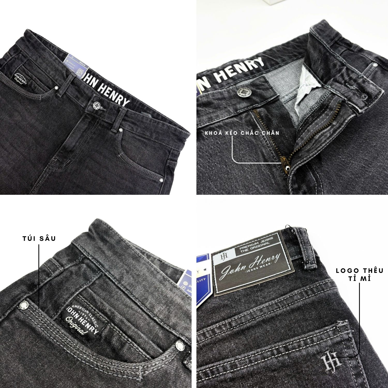 Quần Short Jean Nam John Henry Trẻ Trung Năng Động SP25FH29C-JN
