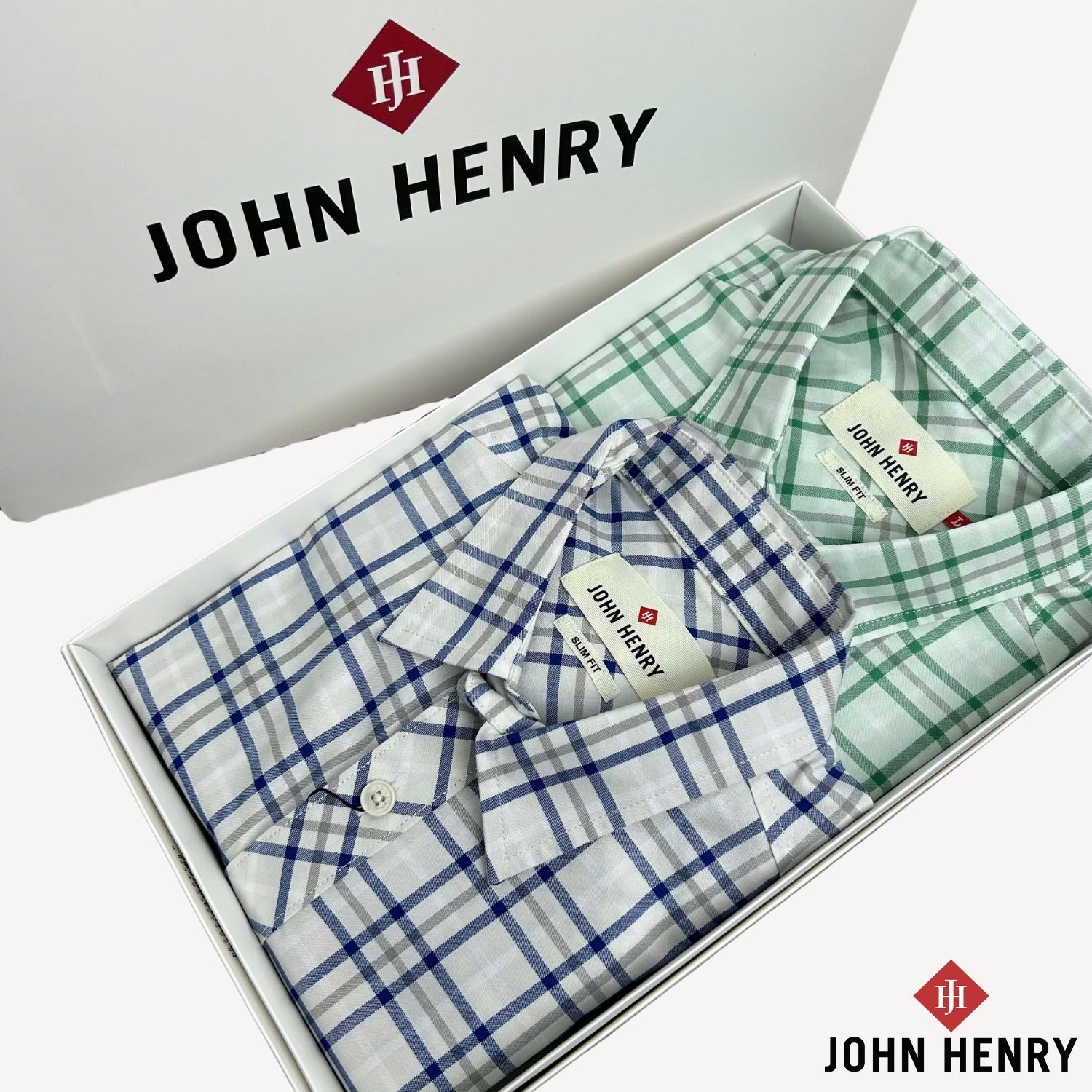 Áo Sơ Mi Nam Ngắn Tay John Henry Caro WS25SS08P-SC