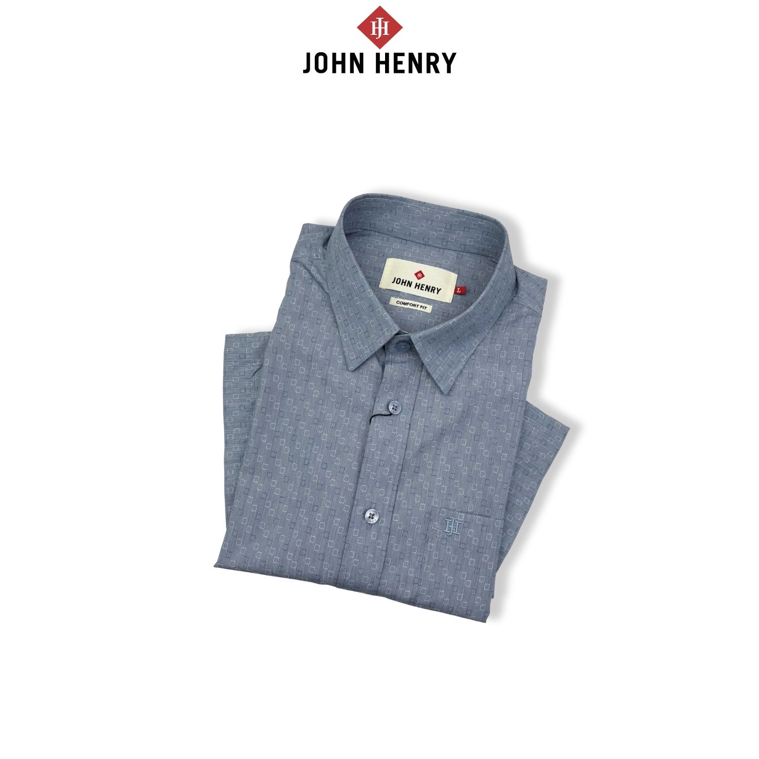 Áo Sơ Mi Nam Tay Ngắn Họa Tiết Form Ôm Vừa WS25FH82C-CFBB